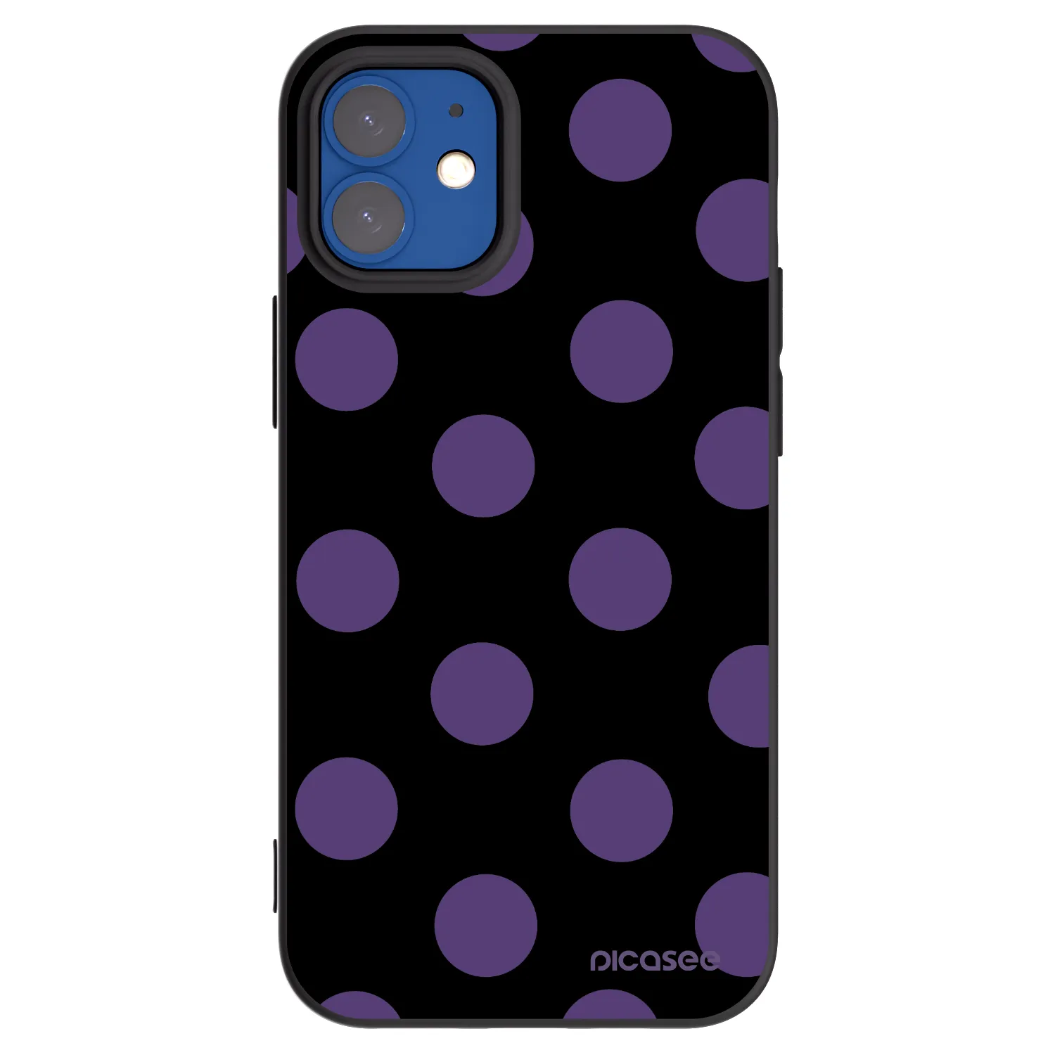 Picasee silikonski črni ovitek za Apple iPhone 12 mini - Big flickers