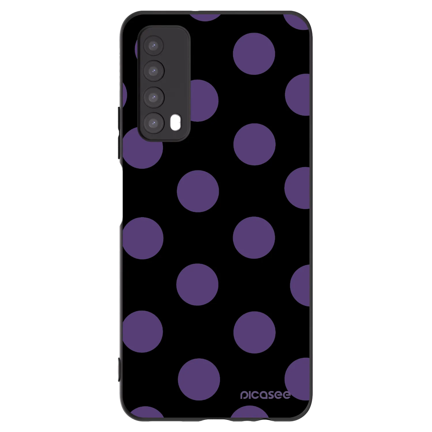 Picasee silikonski črni ovitek za Huawei P Smart 2021 - Big flickers