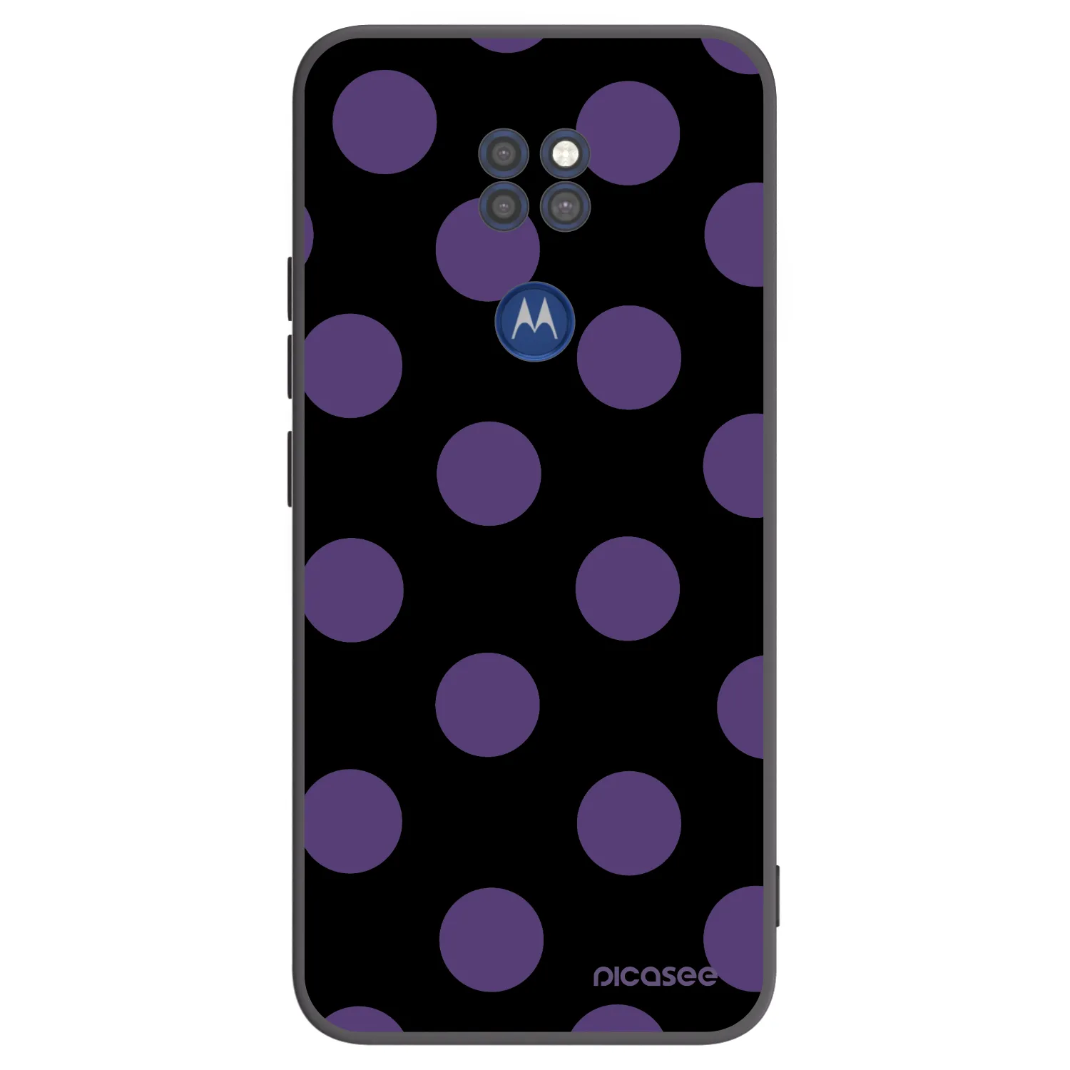 Picasee silikonski črni ovitek za Motorola Moto G9 Play - Big flickers