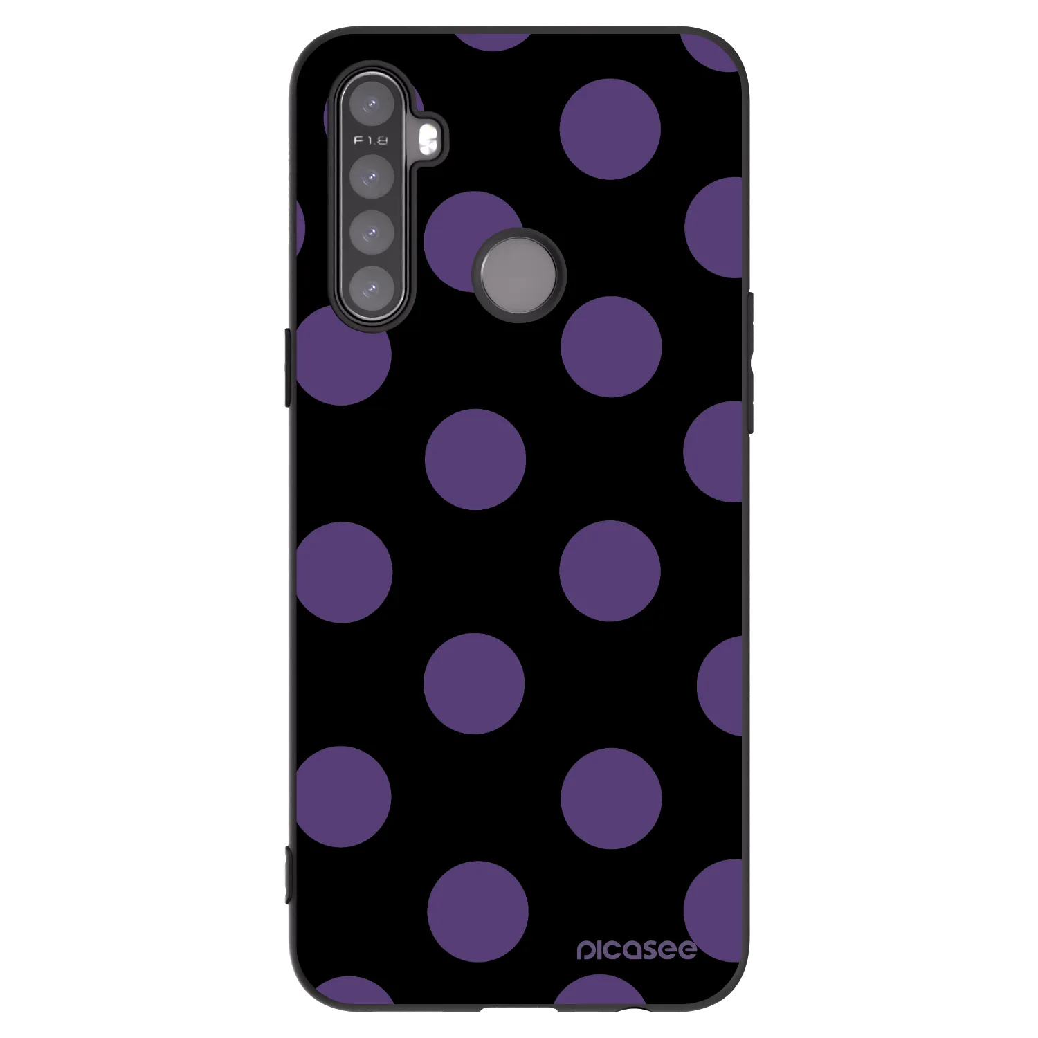 Picasee silikonski črni ovitek za Realme 5 - Big flickers