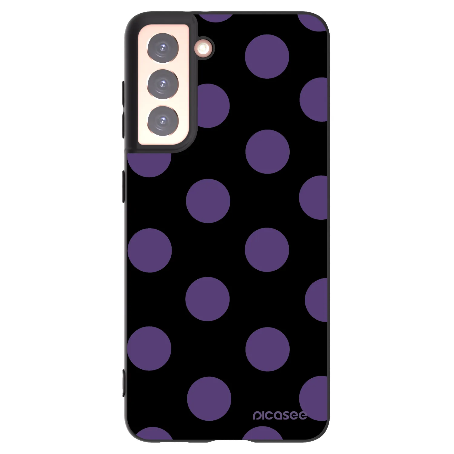 Picasee silikonski črni ovitek za Samsung Galaxy S21 5G G991B - Big flickers