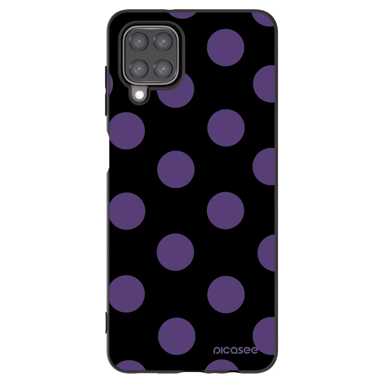 Picasee silikonski črni ovitek za Samsung Galaxy A12 A125F - Big flickers