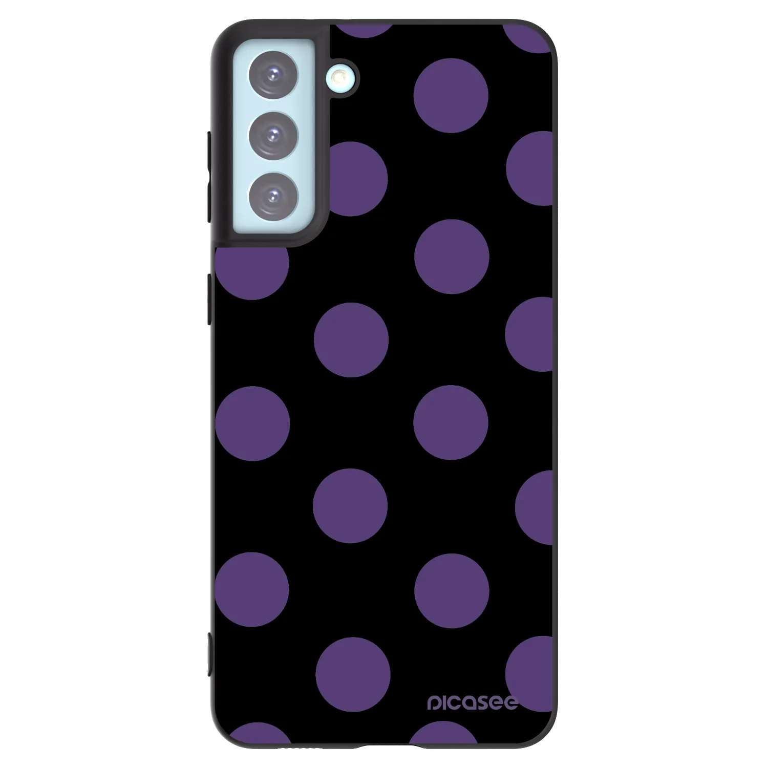 Picasee silikonski črni ovitek za Samsung Galaxy S21+ 5G G996F - Big flickers
