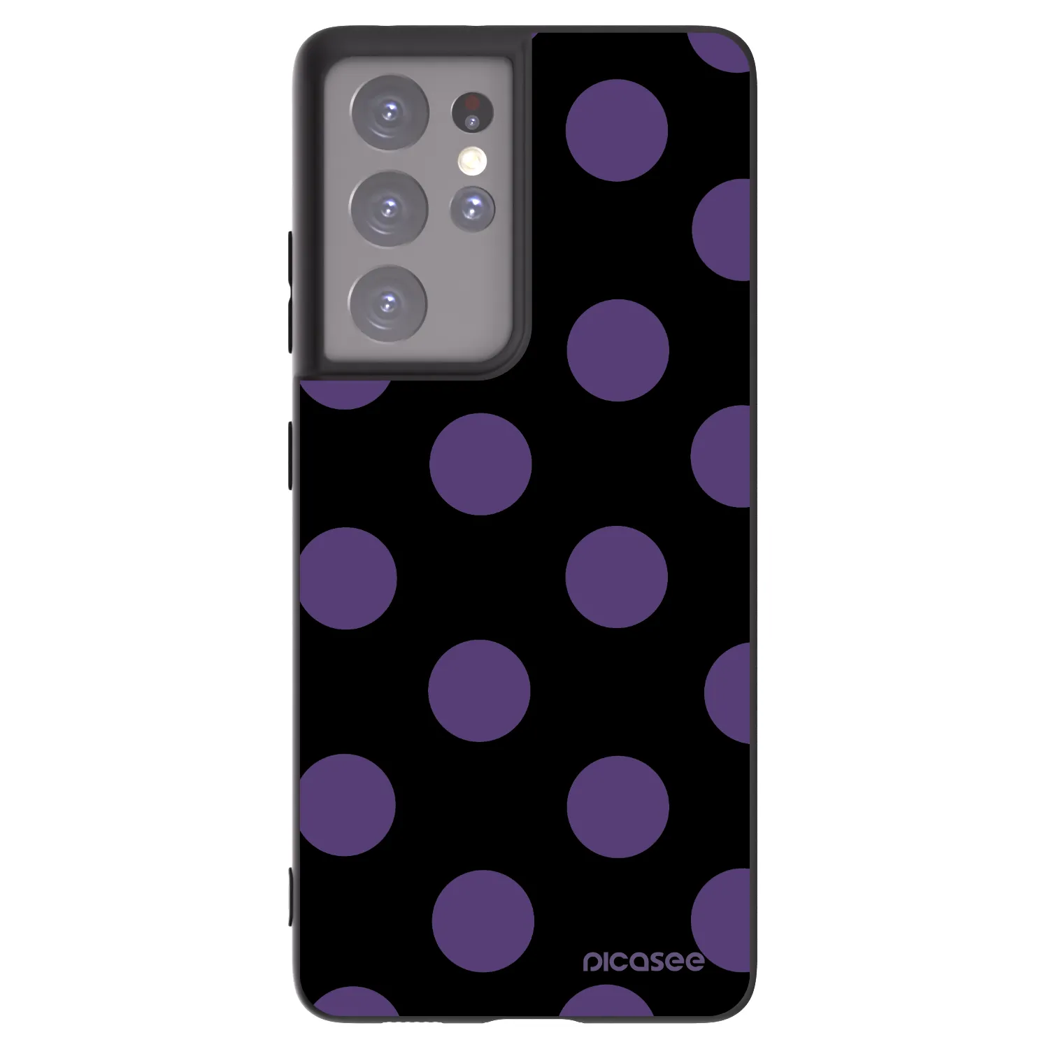 Picasee silikonski črni ovitek za Samsung Galaxy S21 Ultra 5G G998B - Big flickers