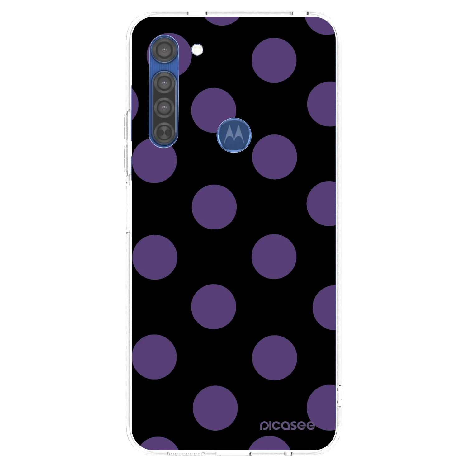 Picasee silikonski prozorni ovitek za Motorola Moto G8 - Big flickers