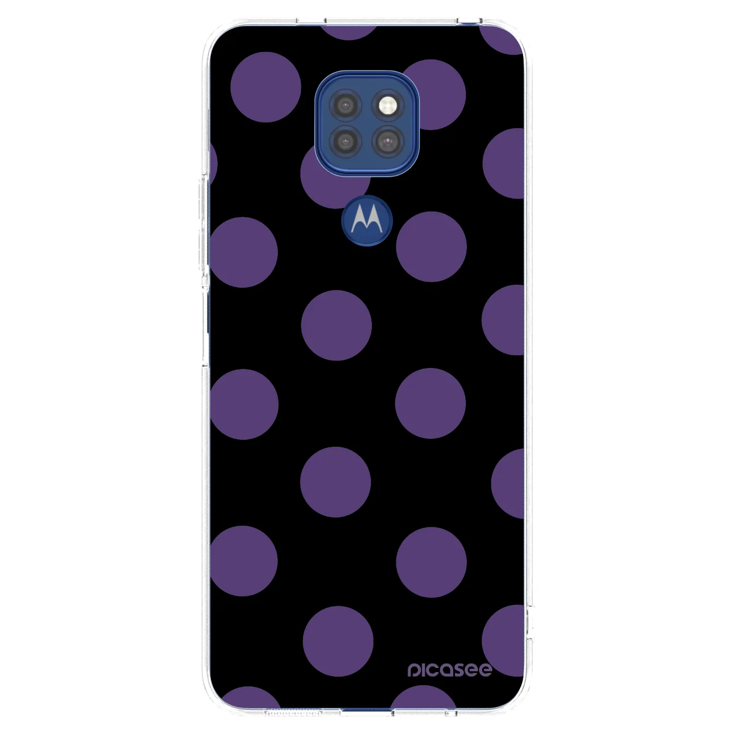 Picasee silikonski prozorni ovitek za Motorola Moto G9 Play - Big flickers