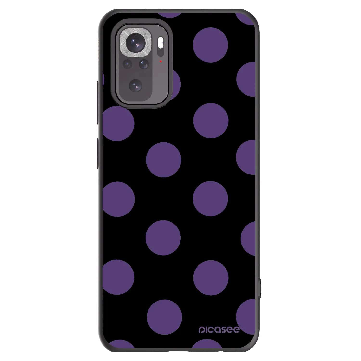 Picasee silikonski črni ovitek za Xiaomi Redmi Note 10S - Big flickers