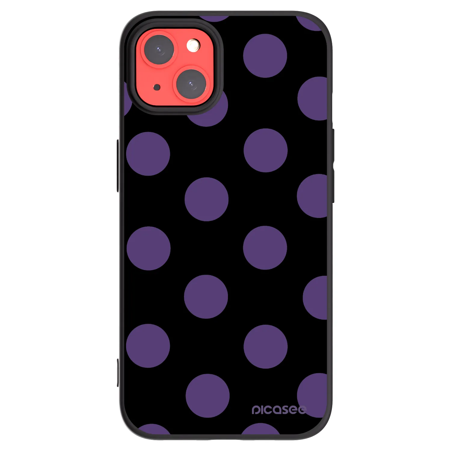 Picasee silikonski črni ovitek za Apple iPhone 13 - Big flickers