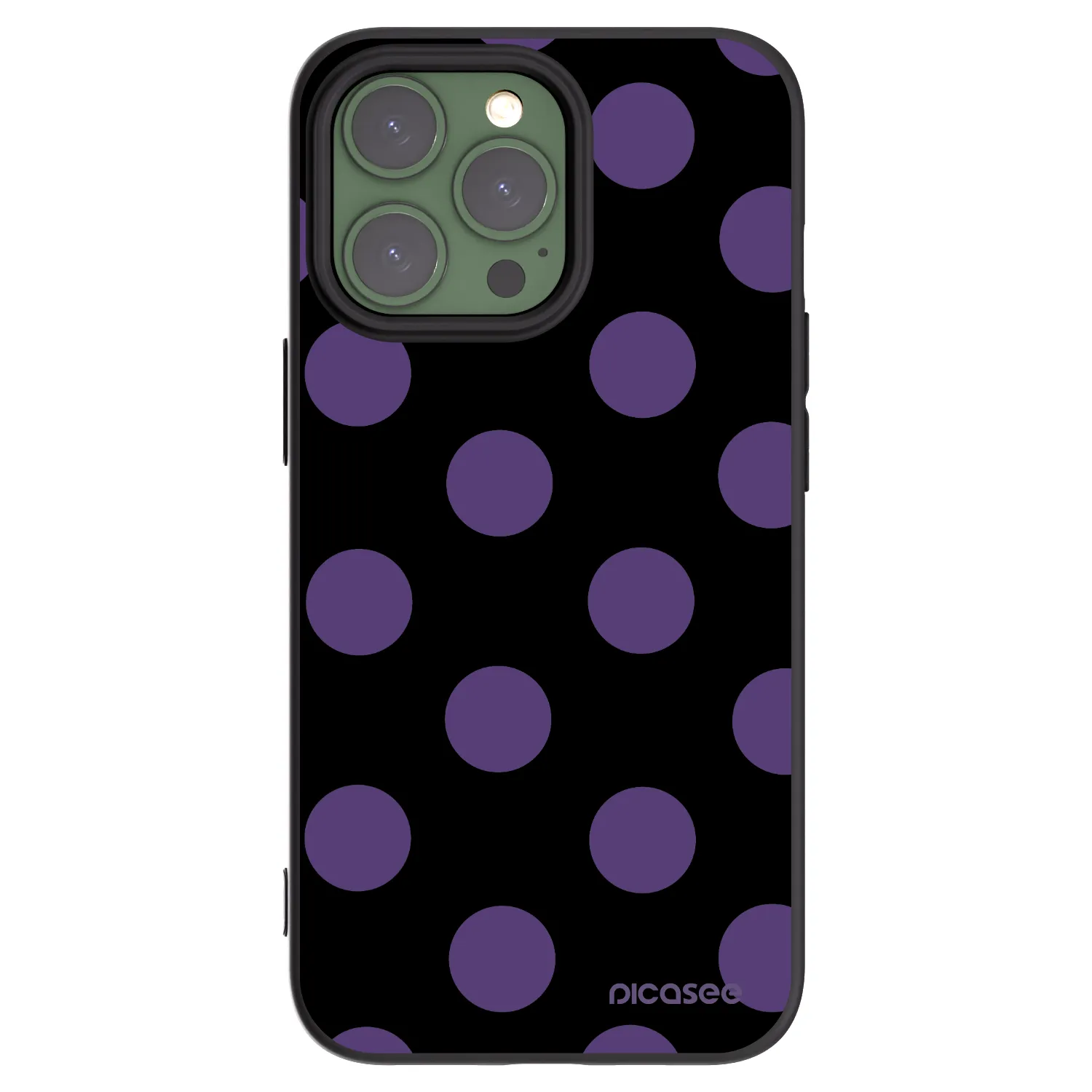 Picasee silikonski črni ovitek za Apple iPhone 13 Pro - Big flickers