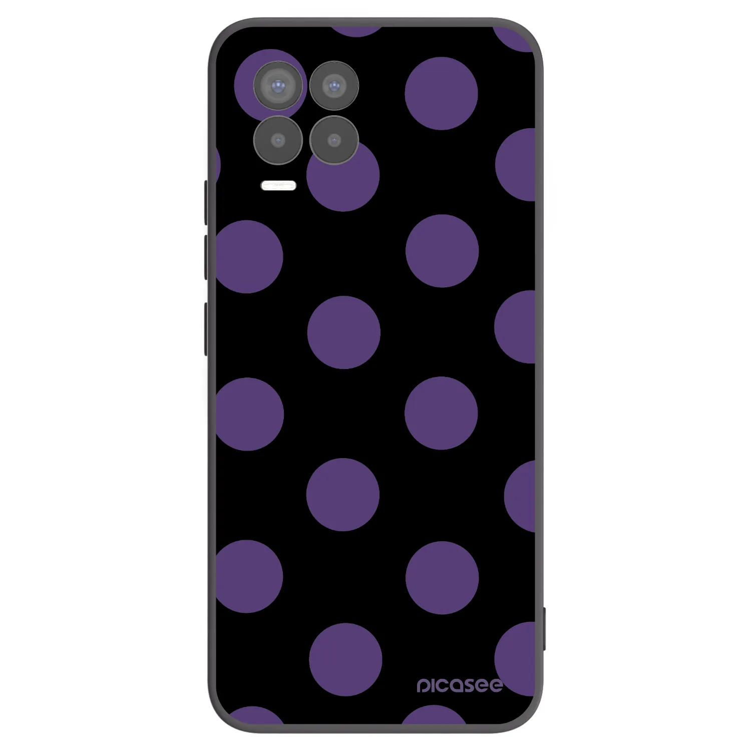 Picasee silikonski črni ovitek za Realme 8 4G - Big flickers