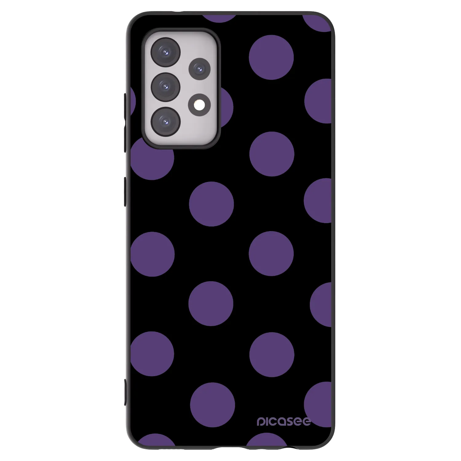 Picasee silikonski črni ovitek za Samsung Galaxy A52s 5G A528B - Big flickers
