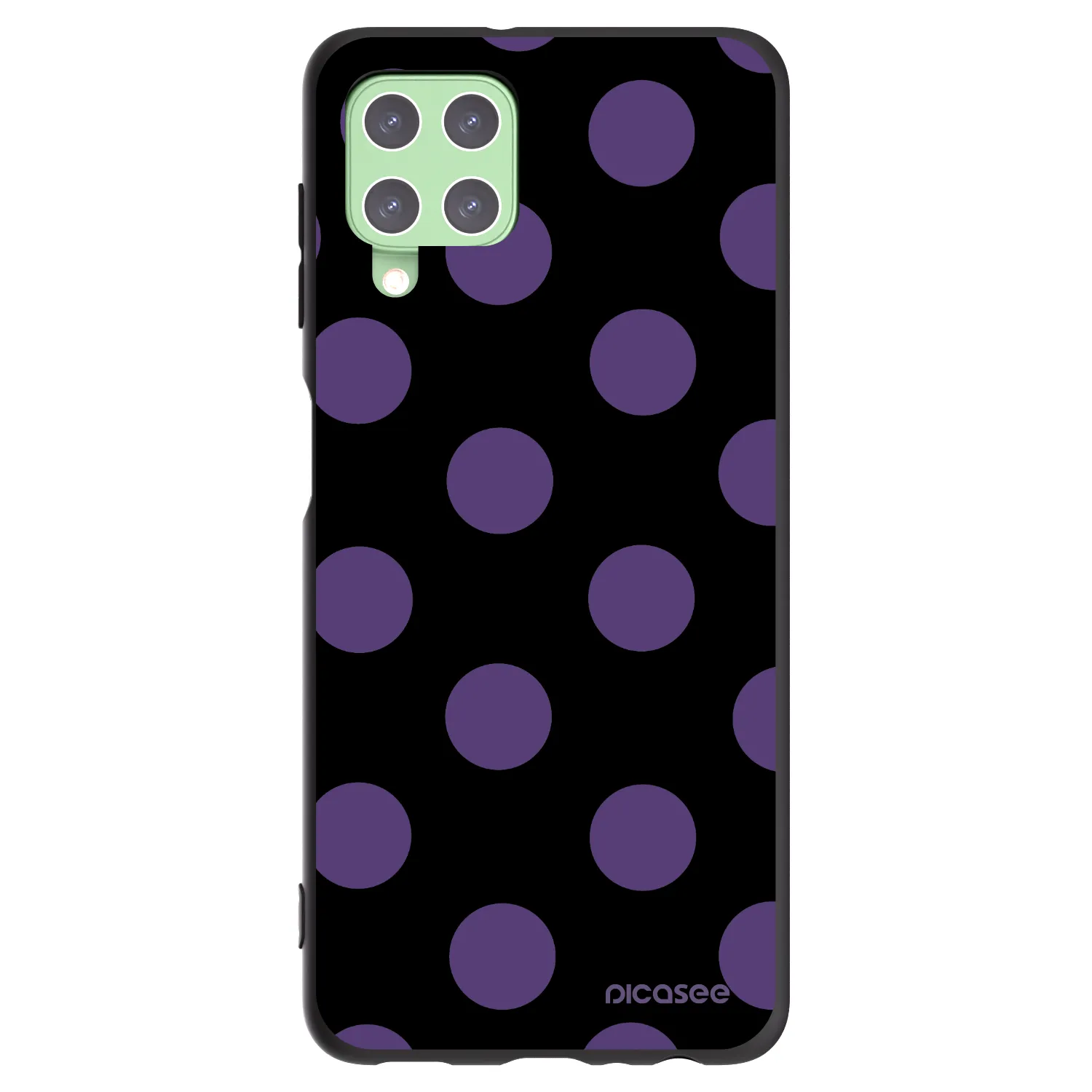 Picasee silikonski črni ovitek za Samsung Galaxy A22 A225F 4G - Big flickers