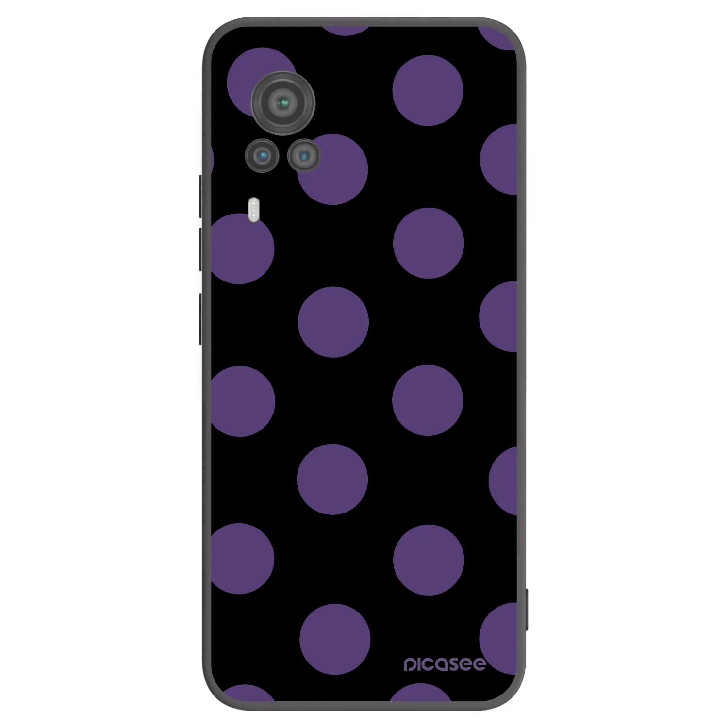 Picasee silikonski črni ovitek za Vivo X60 Pro 5G - Big flickers