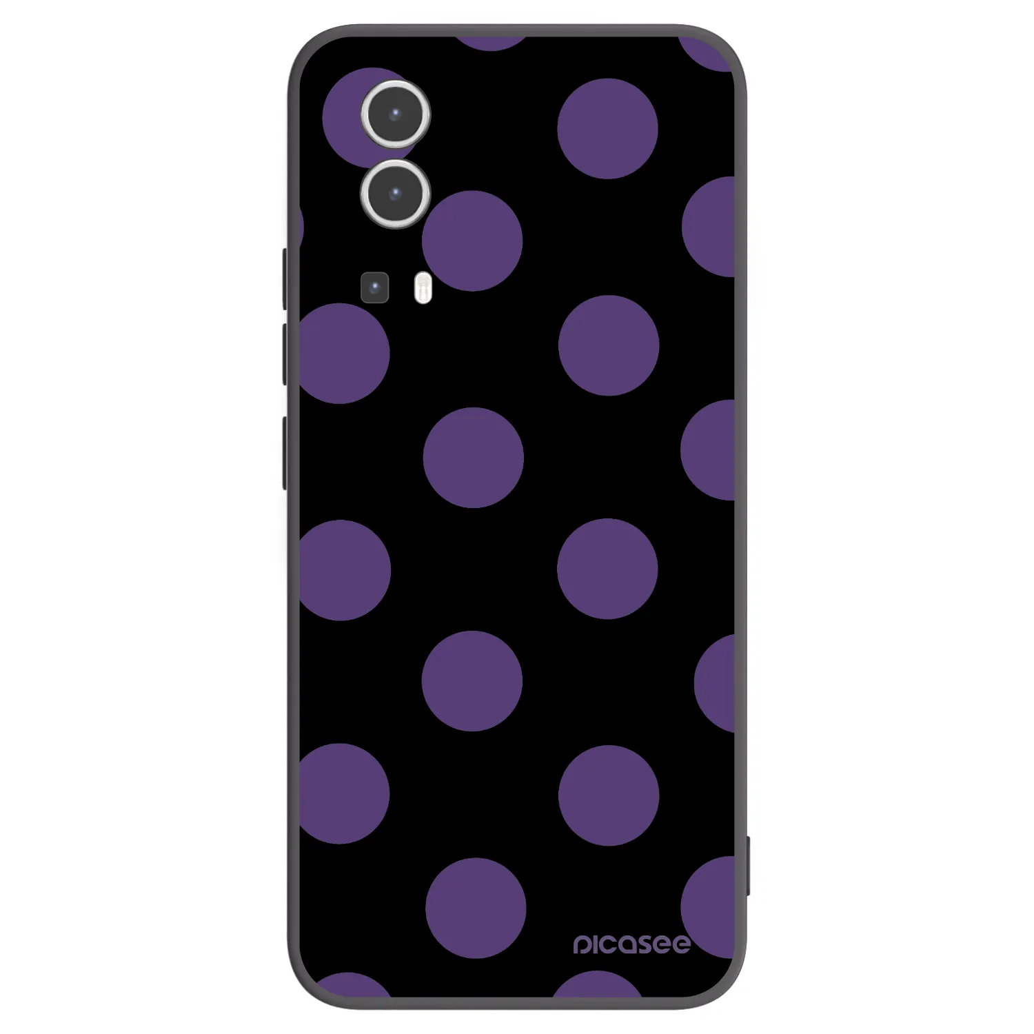 Picasee silikonski črni ovitek za Vivo Y72 5G - Big flickers