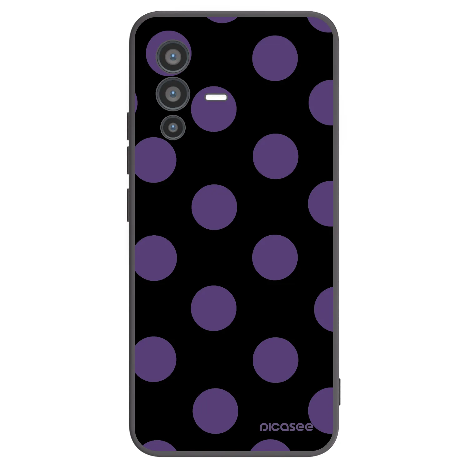 Picasee silikonski črni ovitek za Vivo V23 5G - Big flickers