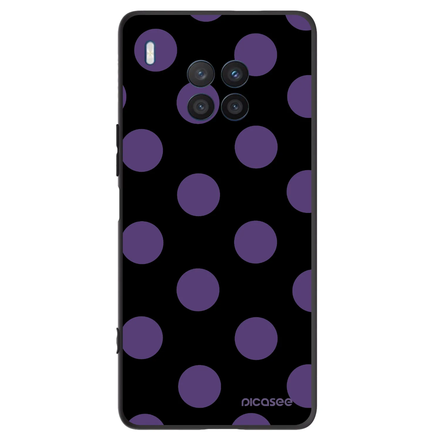Picasee silikonski črni ovitek za Honor 50 Lite - Big flickers