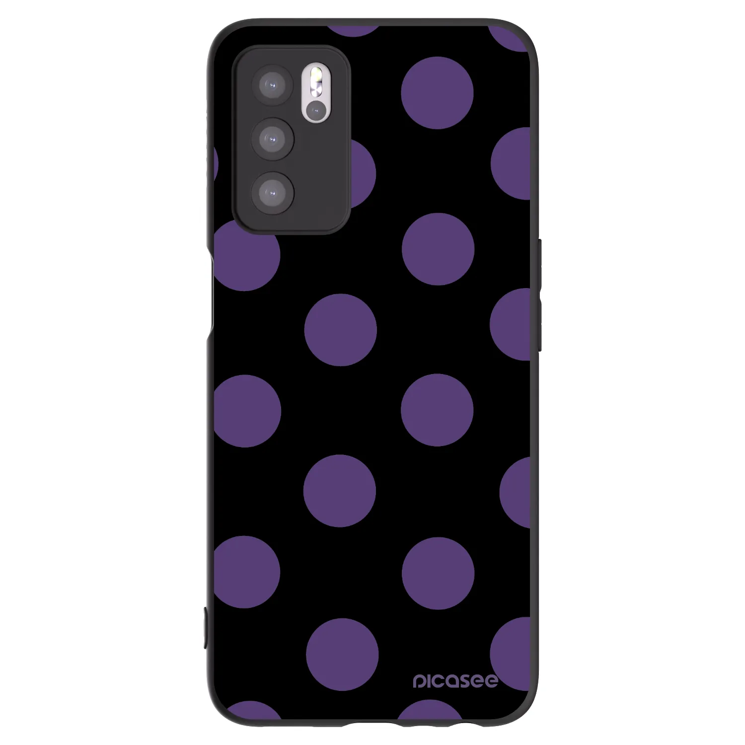 Picasee silikonski črni ovitek za OPPO A16s - Big flickers