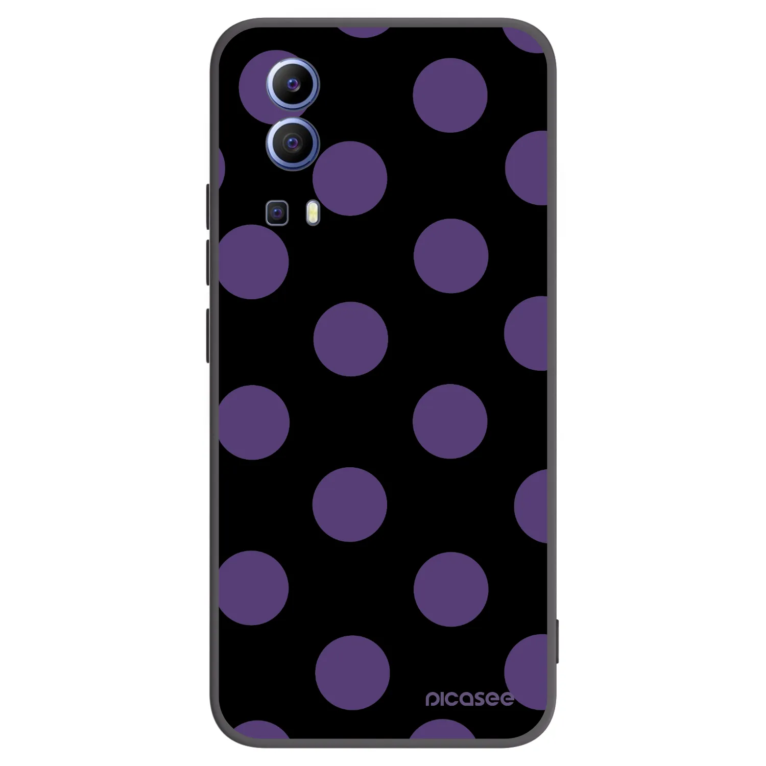 Picasee silikonski črni ovitek za Vivo Y52 5G - Big flickers