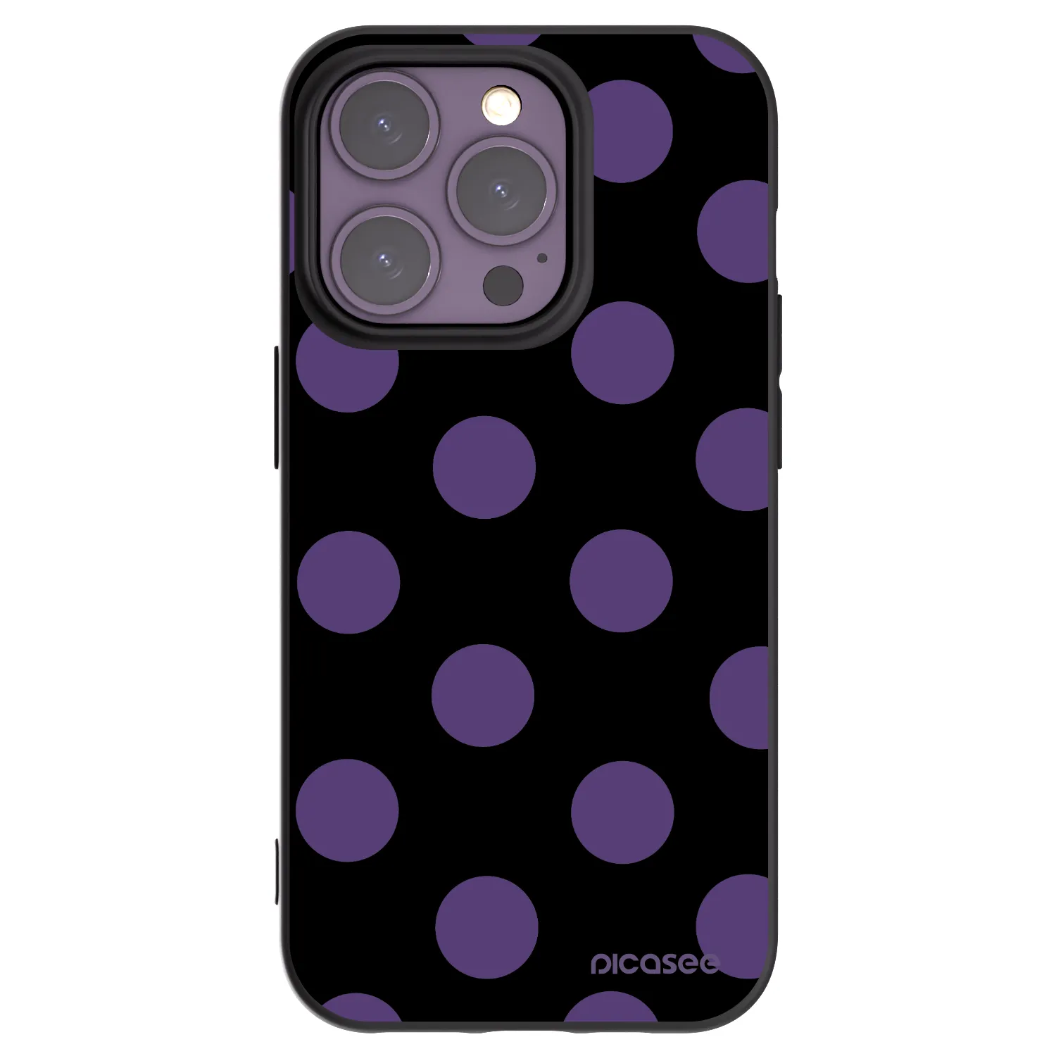 Picasee silikonski črni ovitek za Apple iPhone 14 Pro - Big flickers
