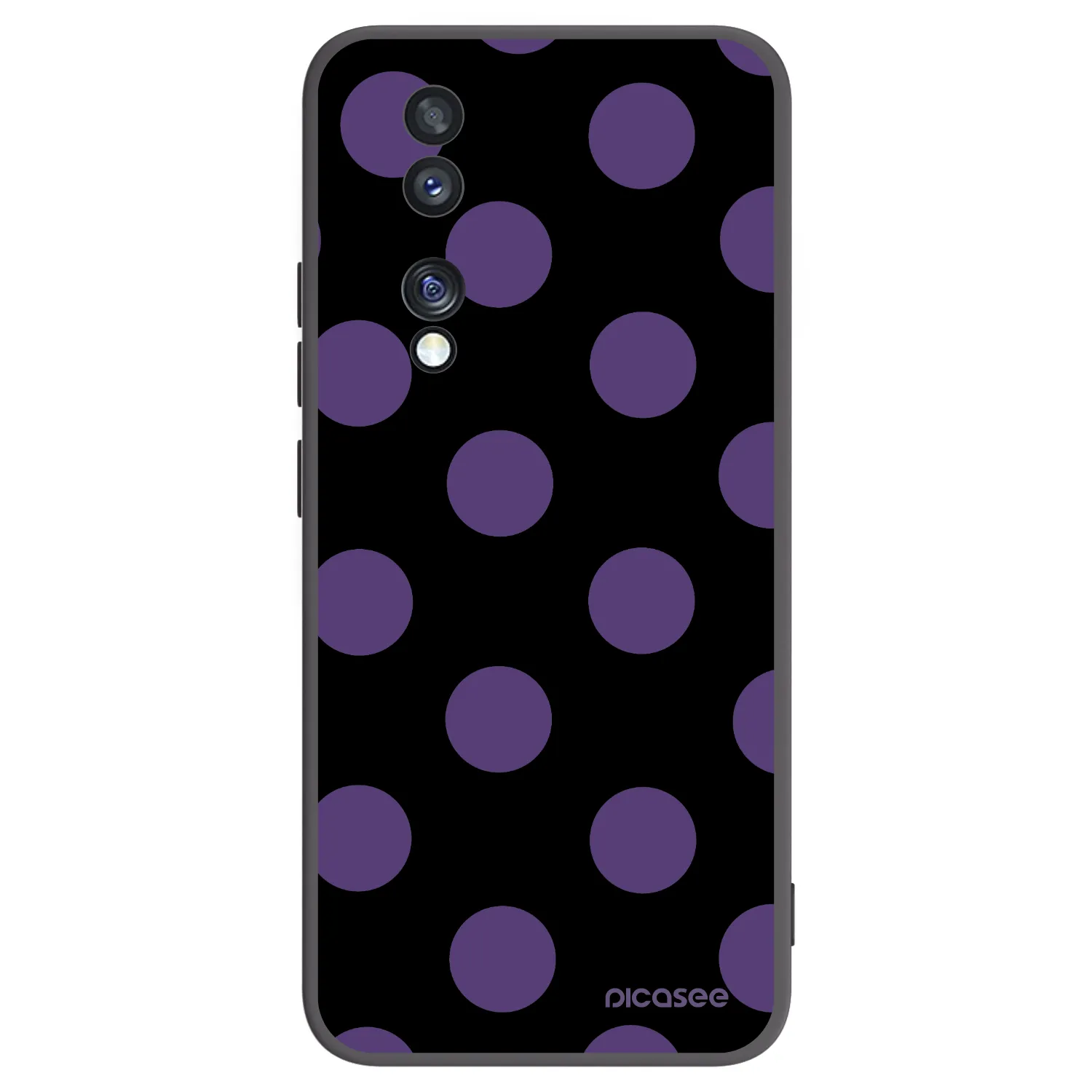 Picasee silikonski črni ovitek za Honor 70 - Big flickers