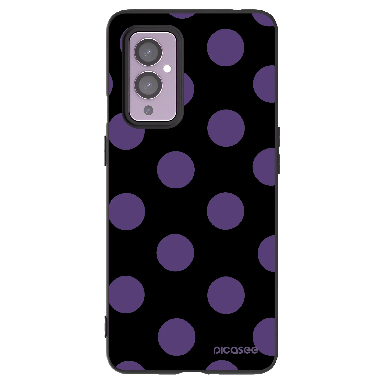 Picasee silikonski črni ovitek za OnePlus 9 - Big flickers