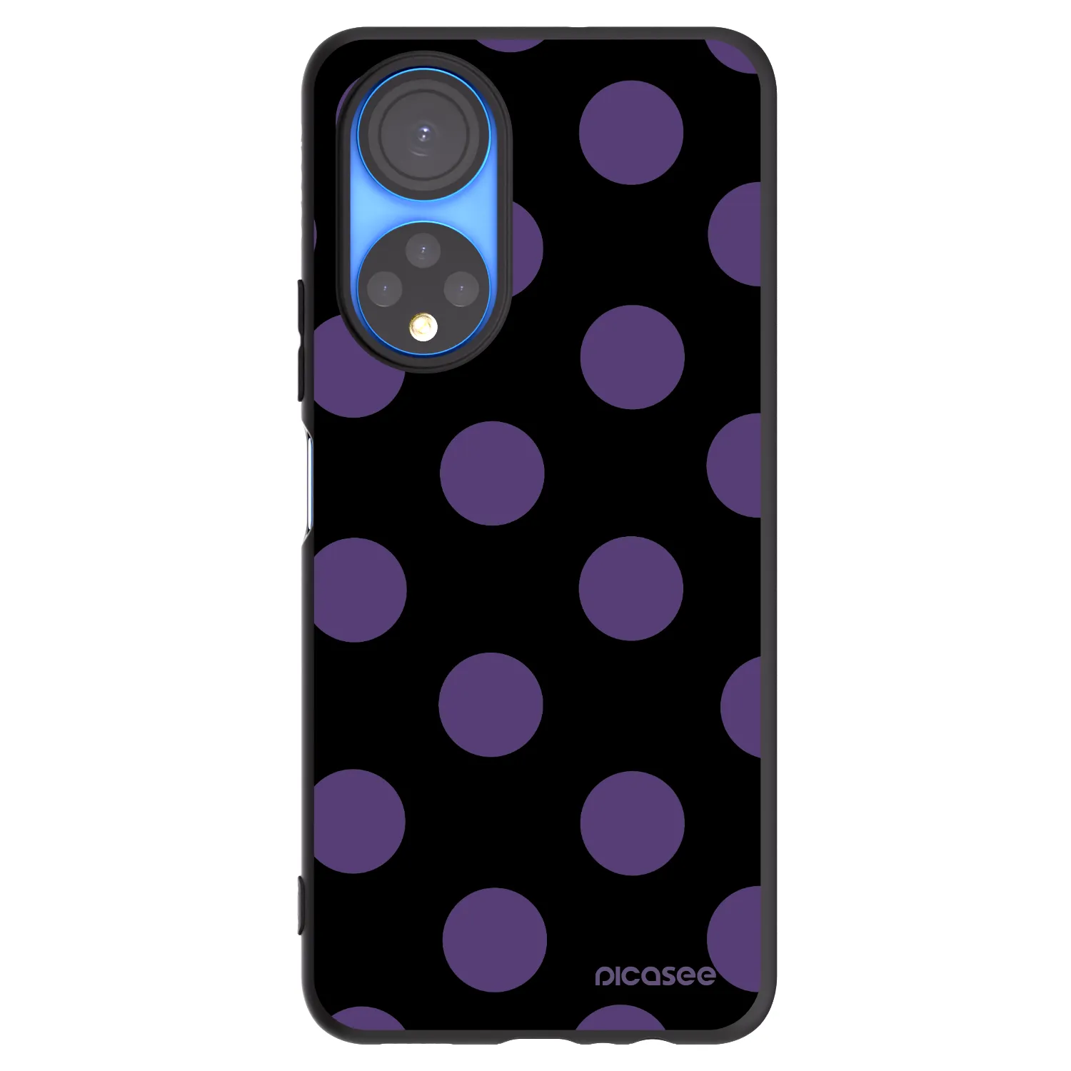 Picasee silikonski črni ovitek za Honor X7 - Big flickers