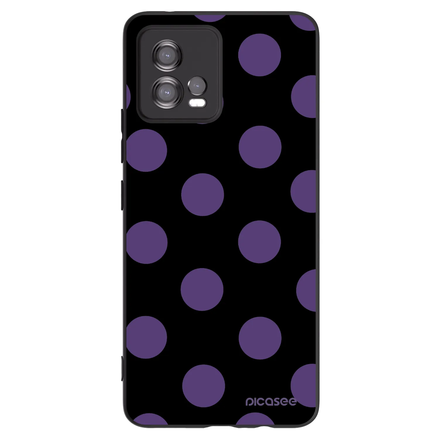 Picasee silikonski črni ovitek za Motorola Moto G72 - Big flickers