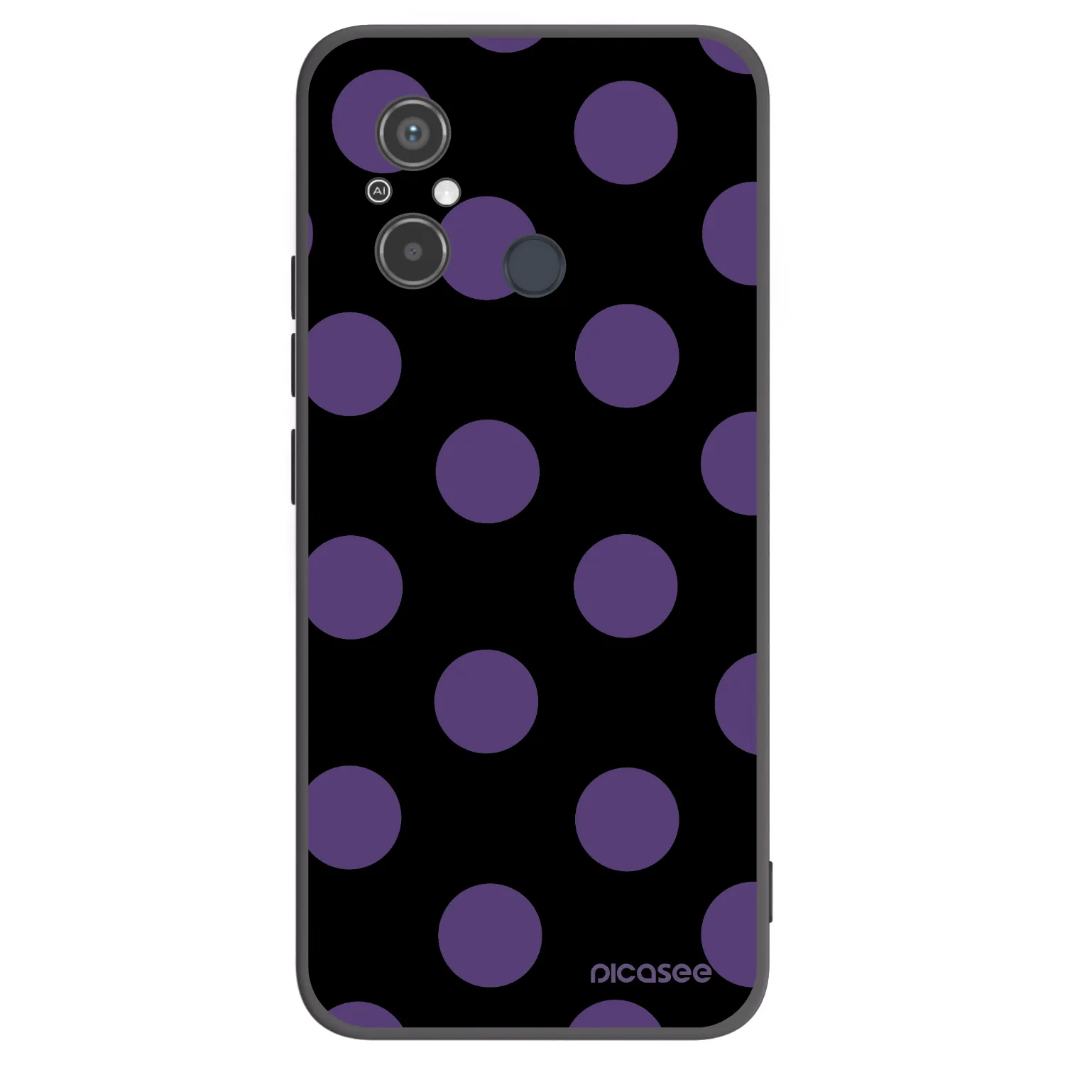 Picasee silikonski črni ovitek za Xiaomi Redmi 12C - Big flickers