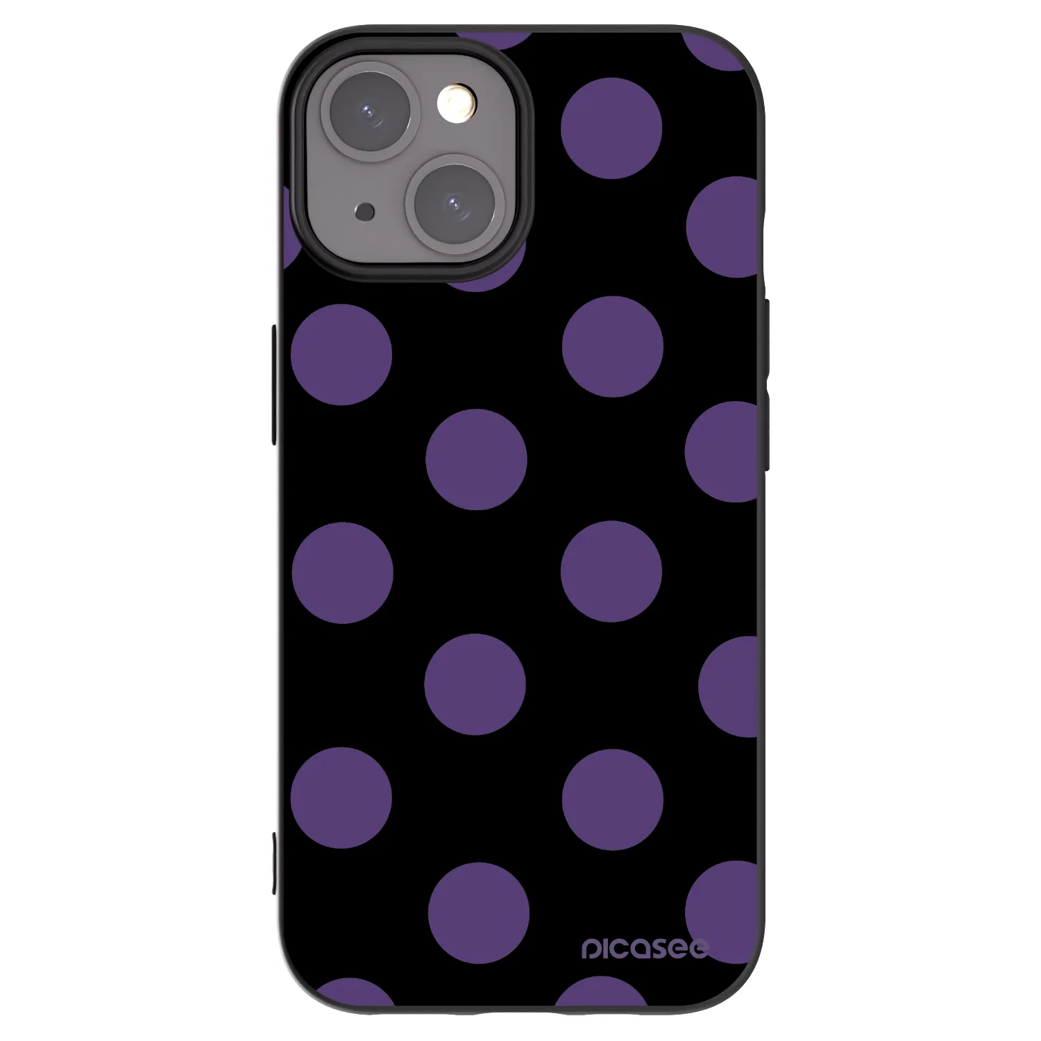 Picasee silikonski črni ovitek za Apple iPhone 15 - Big flickers