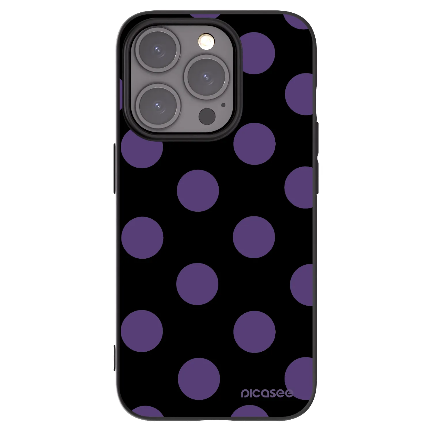 Picasee silikonski črni ovitek za Apple iPhone 15 Pro - Big flickers