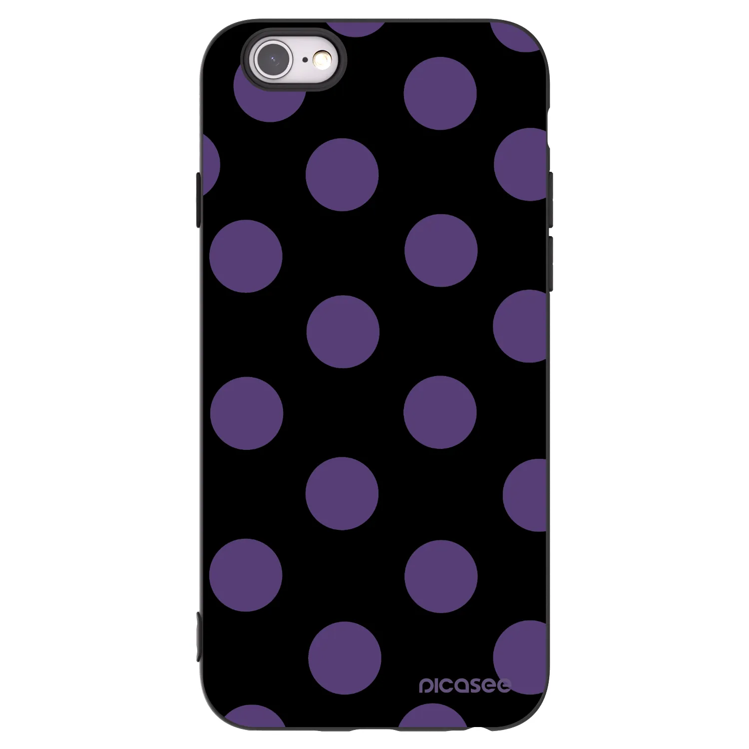 Picasee silikonski črni ovitek za Apple iPhone 6/6S - Big flickers