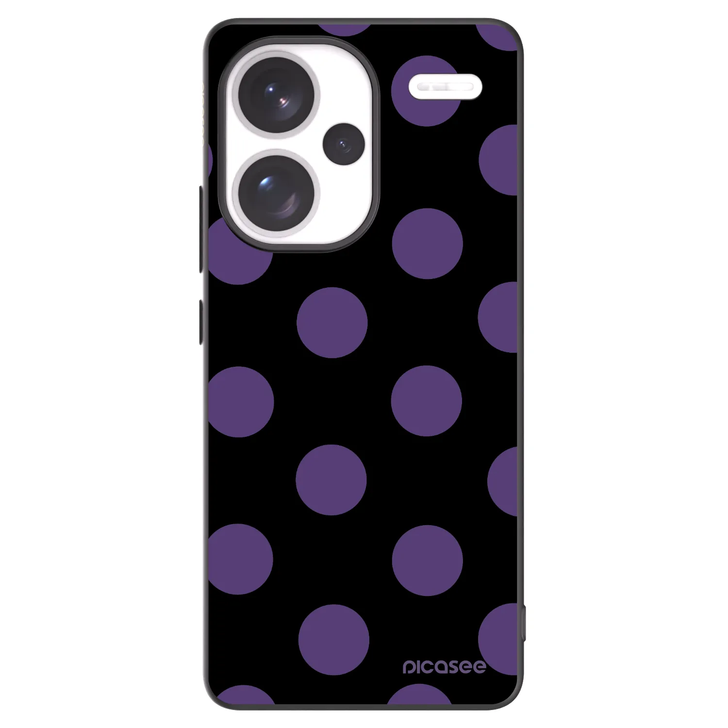 Picasee silikonski črni ovitek za Xiaomi Redmi Note 13 Pro+ 5G - Big flickers