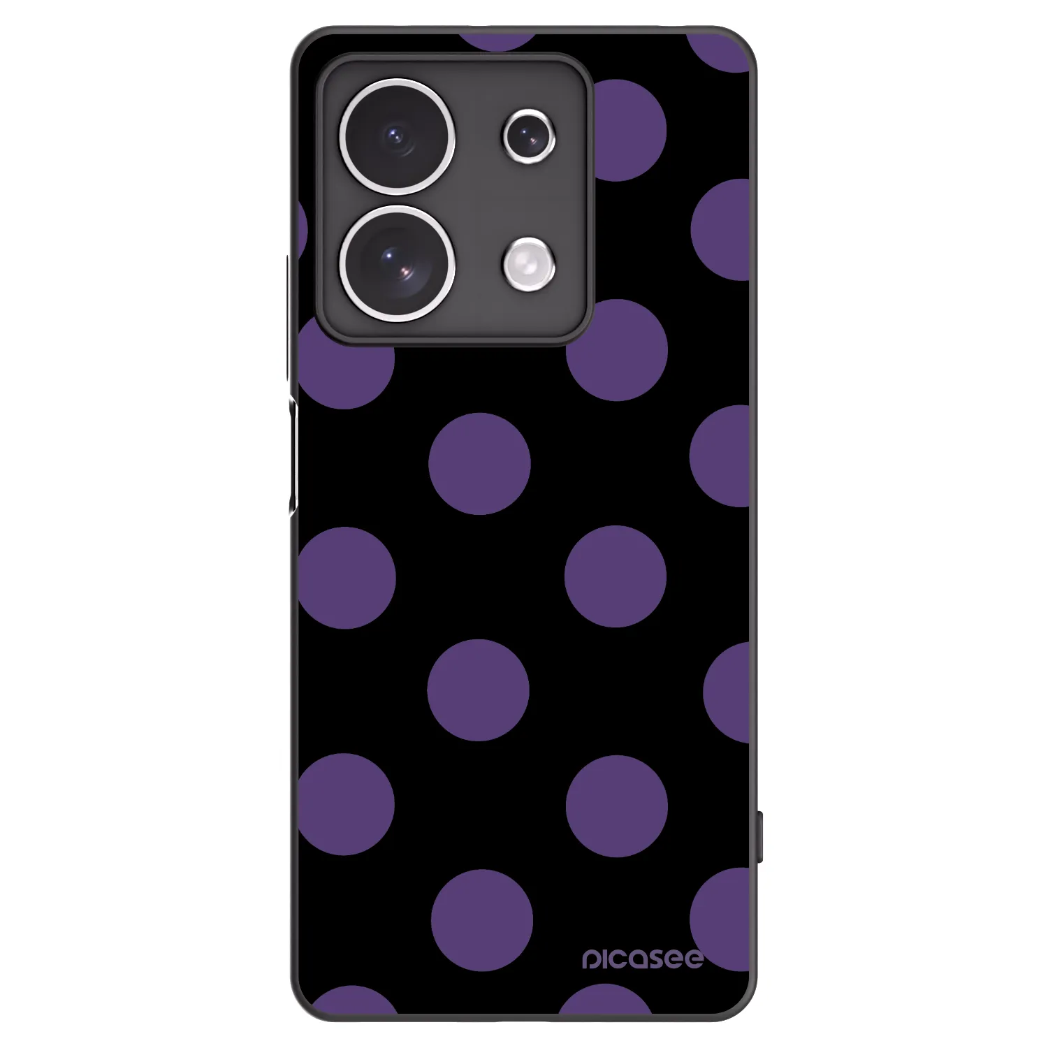Picasee silikonski črni ovitek za Xiaomi Redmi Note 13 4G - Big flickers