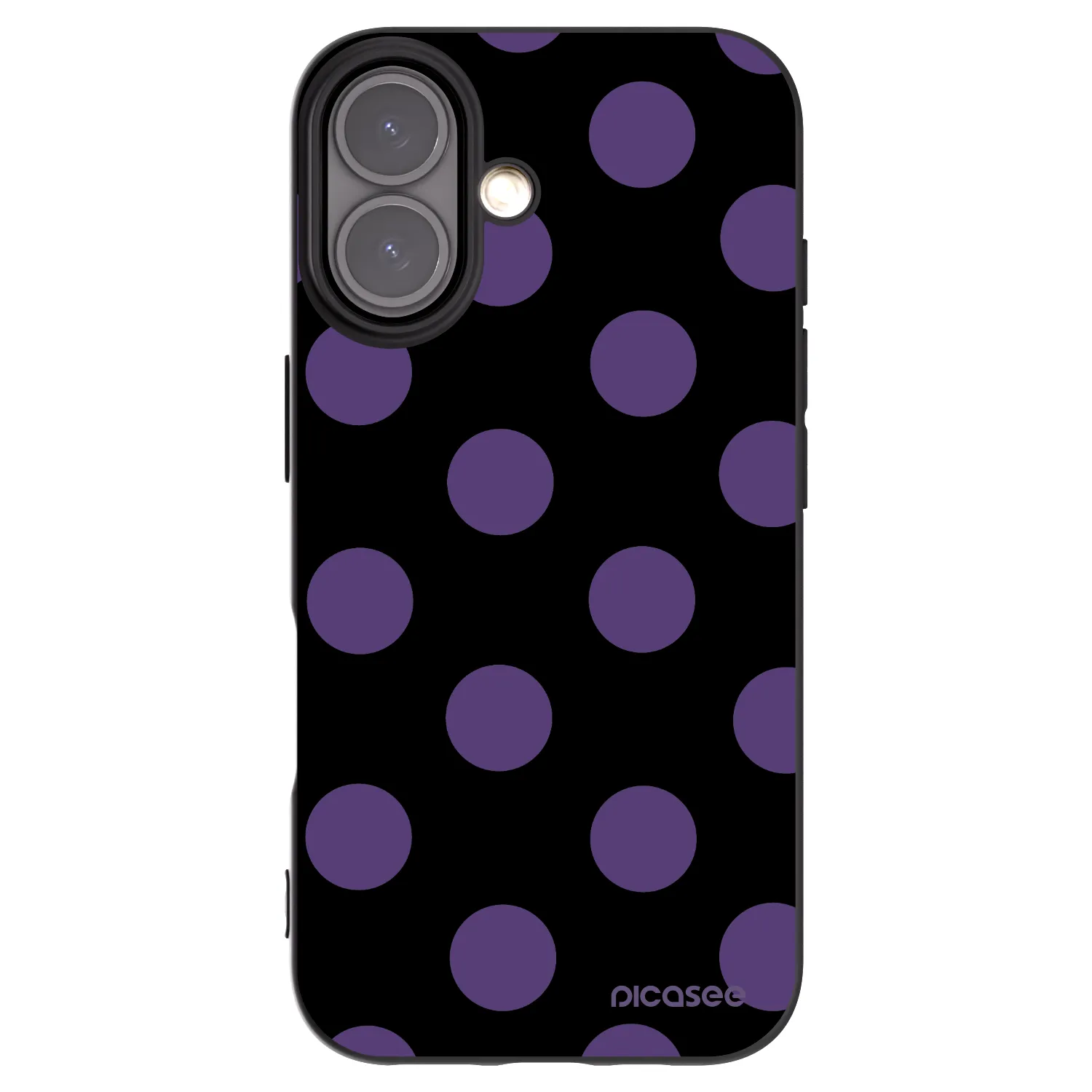 Picasee silikonski črni ovitek za Apple iPhone 16 - Big flickers