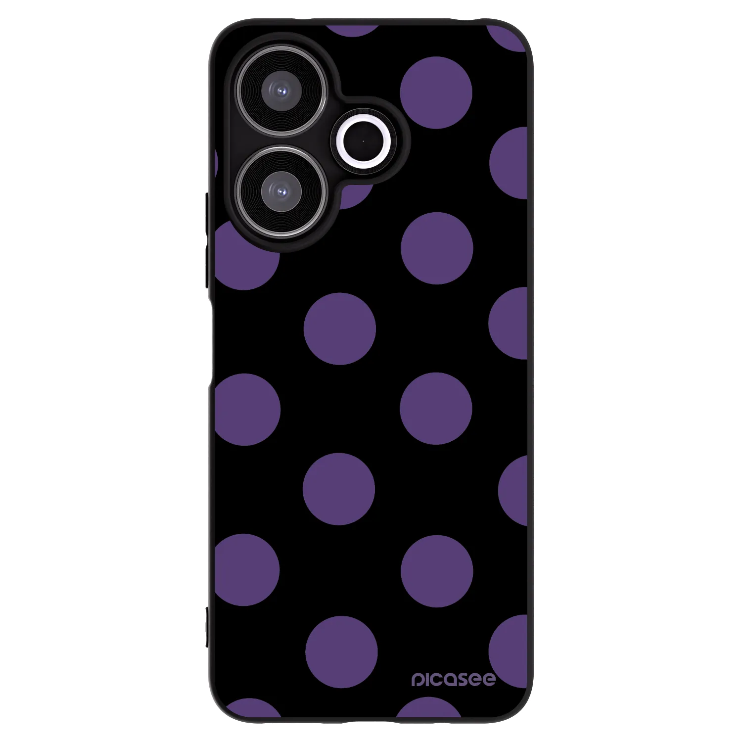 Picasee silikonski črni ovitek za Xiaomi Redmi 13 4G - Big flickers