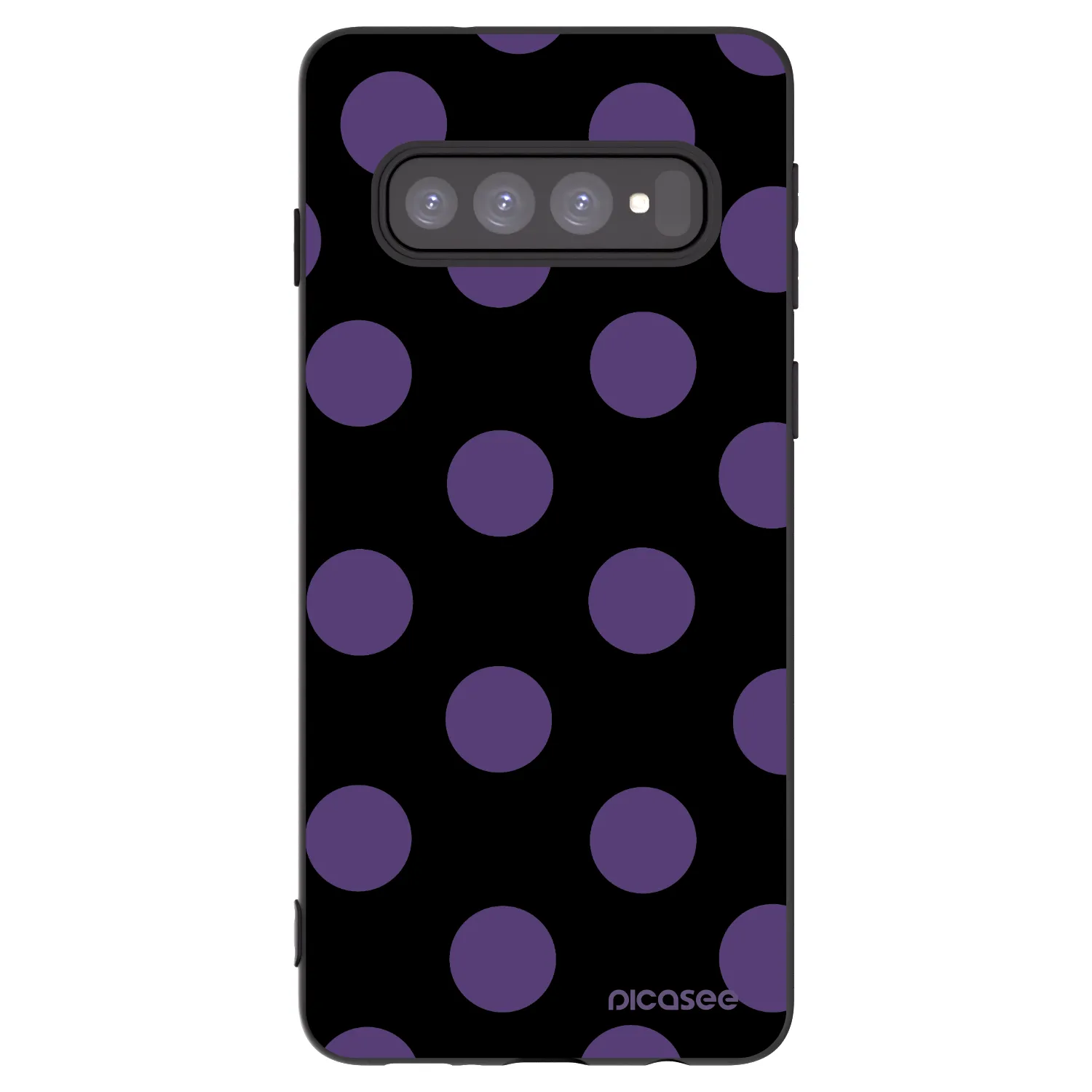 Picasee silikonski črni ovitek za Samsung Galaxy S10 G973 - Big flickers
