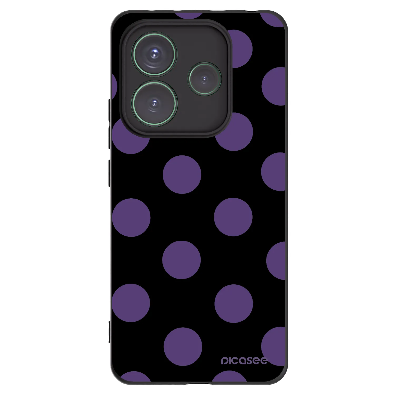 Picasee silikonski črni ovitek za Xiaomi Redmi Note 14 5G - Big flickers