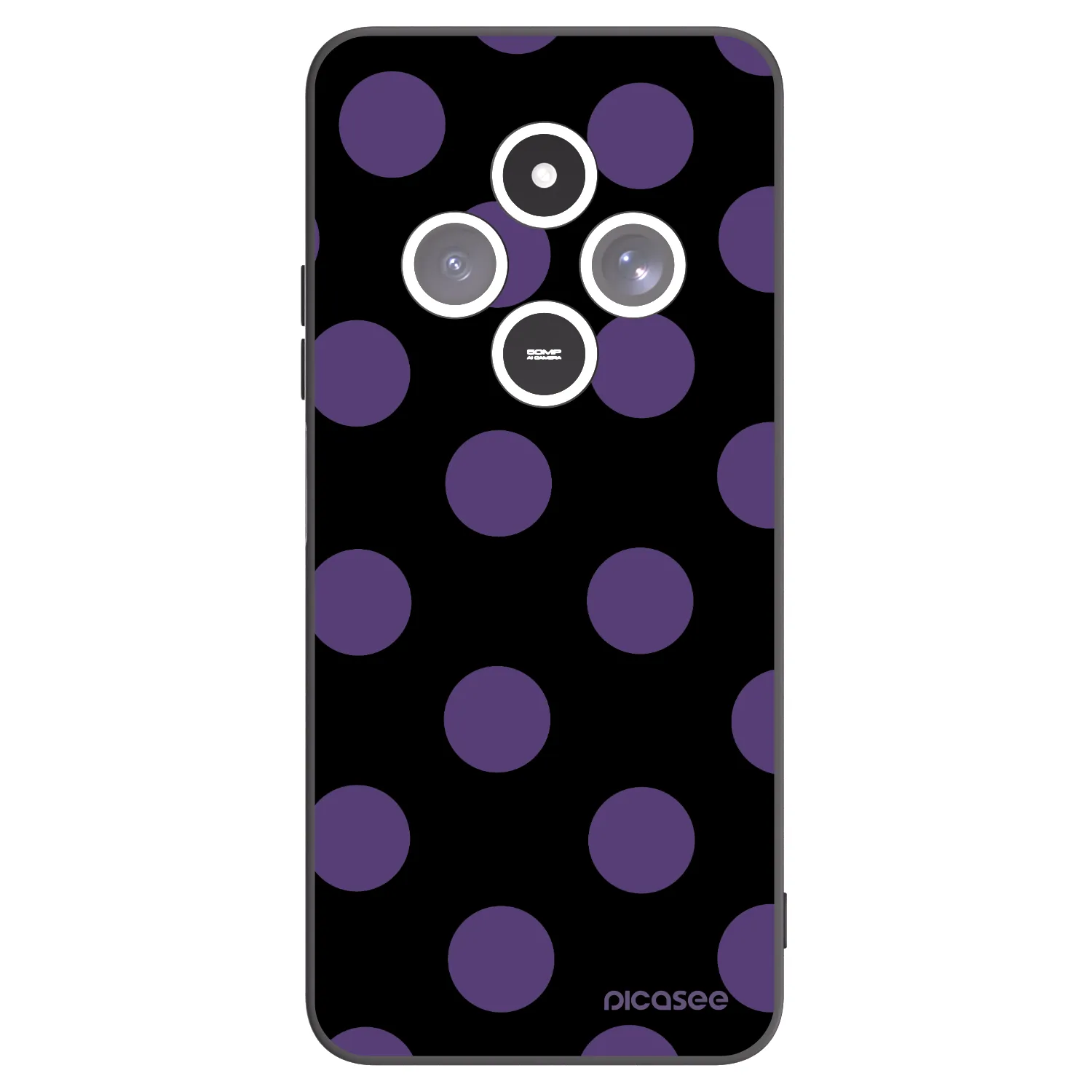 Picasee silikonski črni ovitek za Xiaomi Redmi 14C - Big flickers