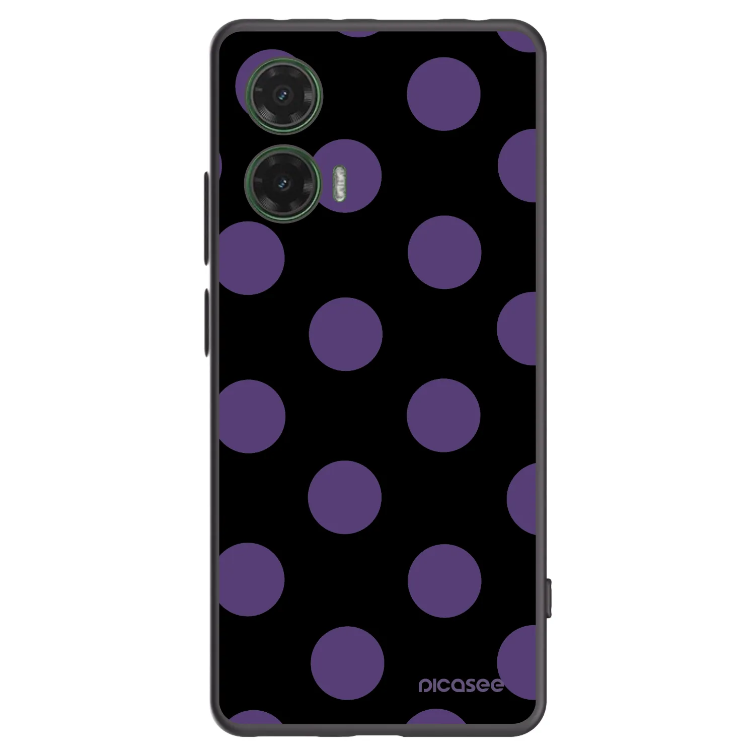 Picasee silikonski črni ovitek za Motorola Moto G35 5G - Big flickers