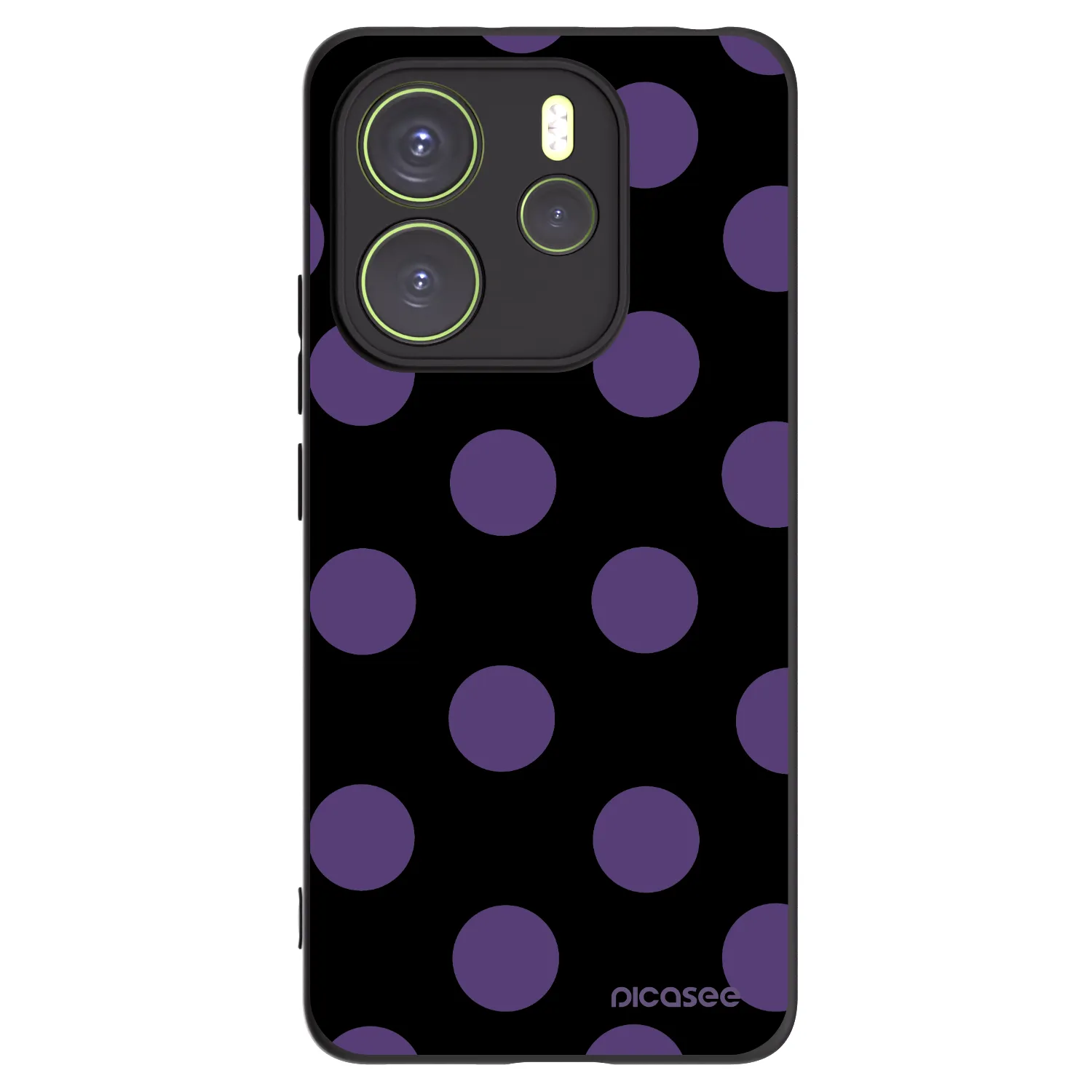 Picasee silikonski črni ovitek za Xiaomi Redmi Note 14 4G - Big flickers