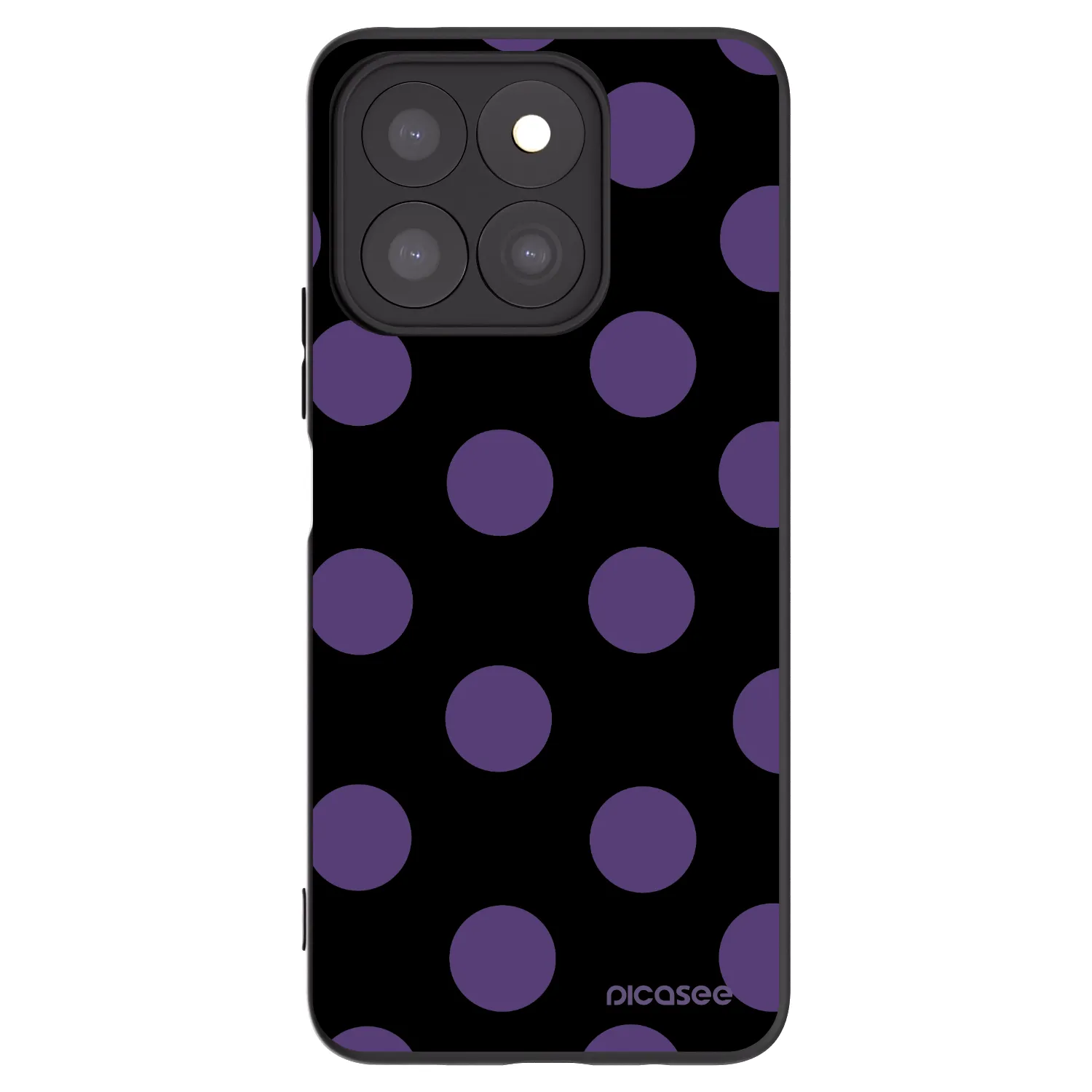 Picasee silikonski črni ovitek za Honor X8c - Big flickers