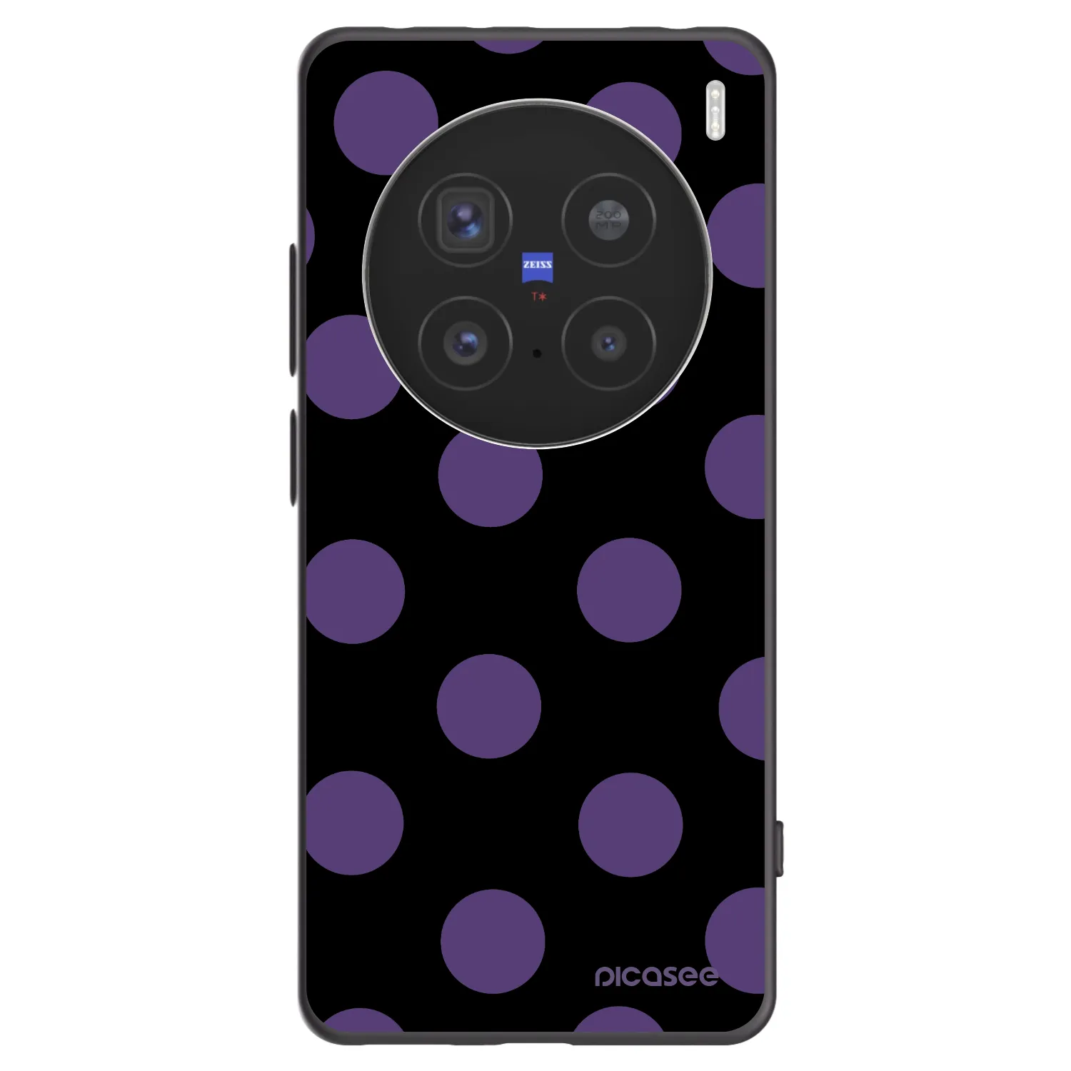 Picasee silikonski črni ovitek za Vivo X200 Pro - Big flickers