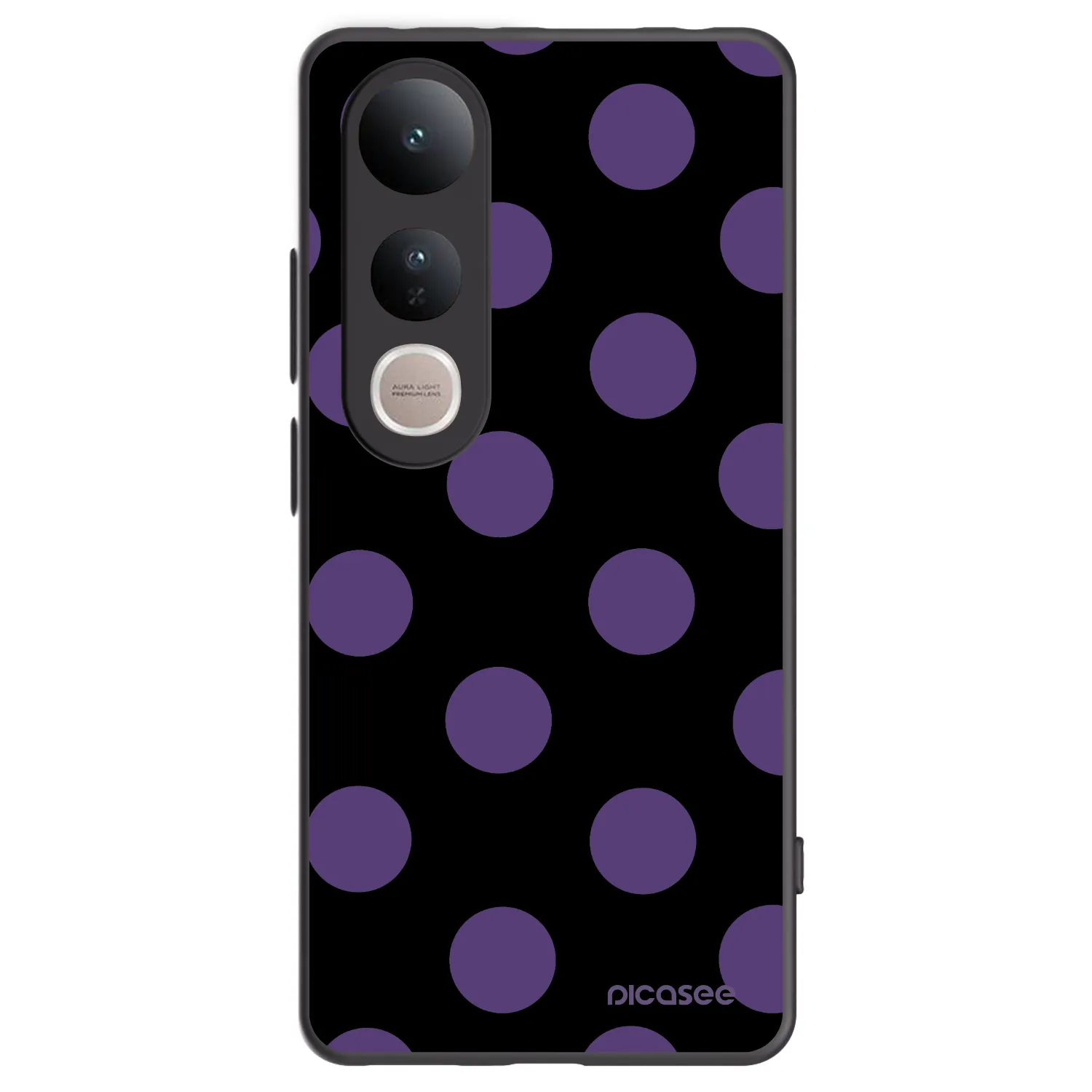 Picasee silikonski črni ovitek za Vivo V50 Lite 5G - Big flickers