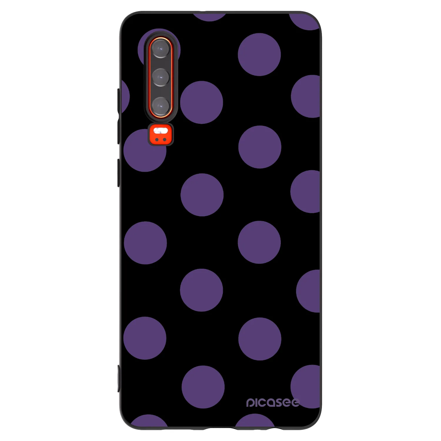 Picasee silikonski črni ovitek za Huawei P30 - Big flickers