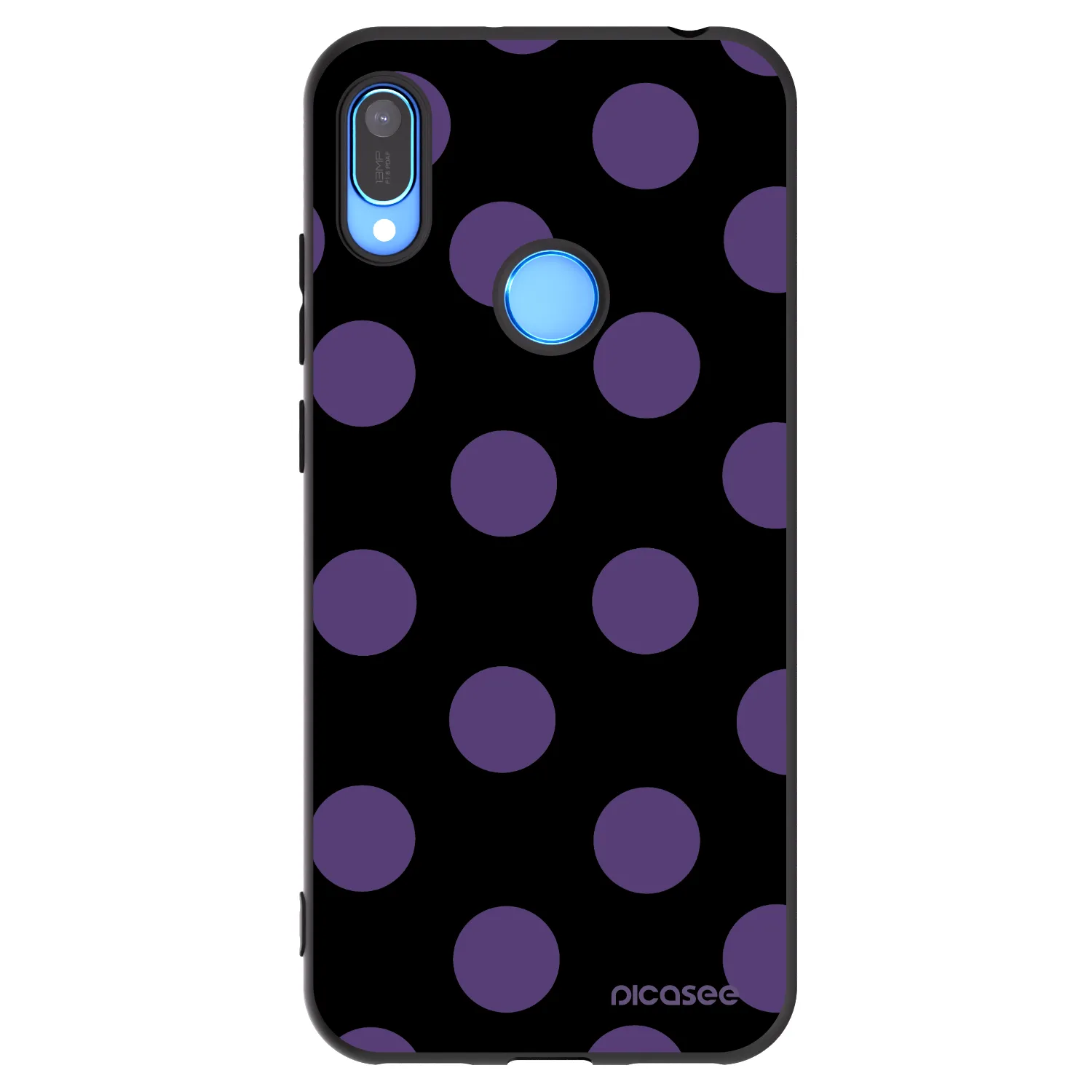 Picasee silikonski črni ovitek za Huawei Y6 2019 - Big flickers