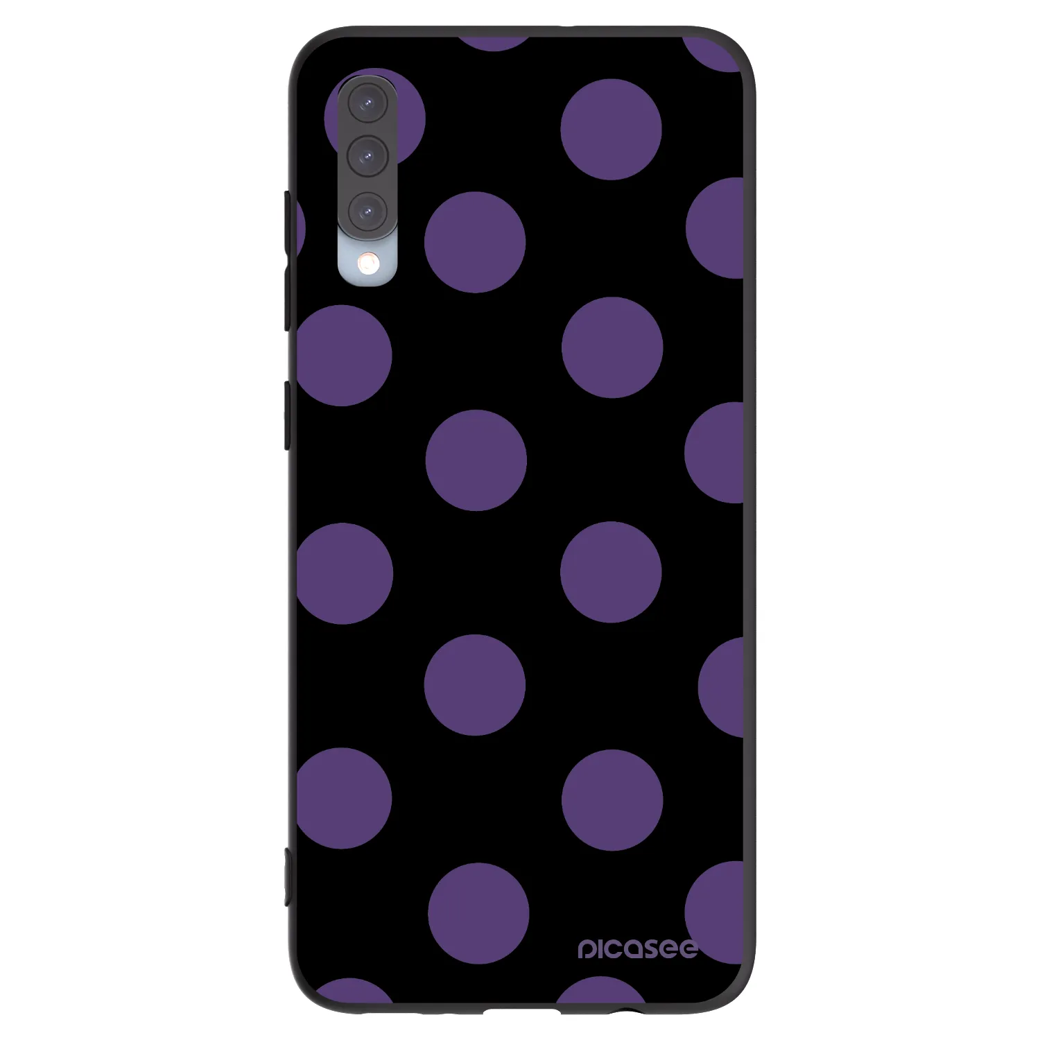 Picasee silikonski črni ovitek za Samsung Galaxy A70 A705F - Big flickers