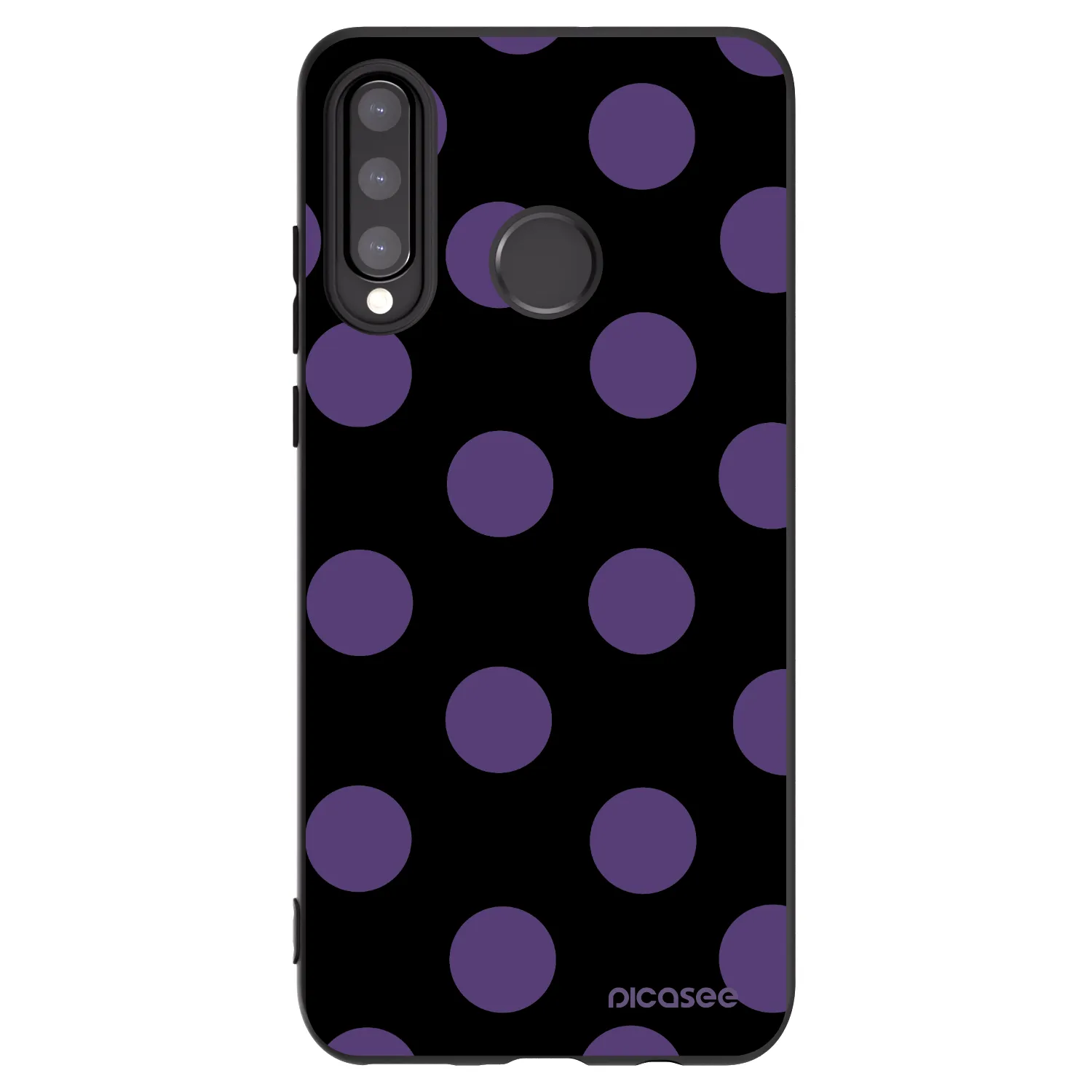 Picasee silikonski črni ovitek za Huawei P30 Lite - Big flickers