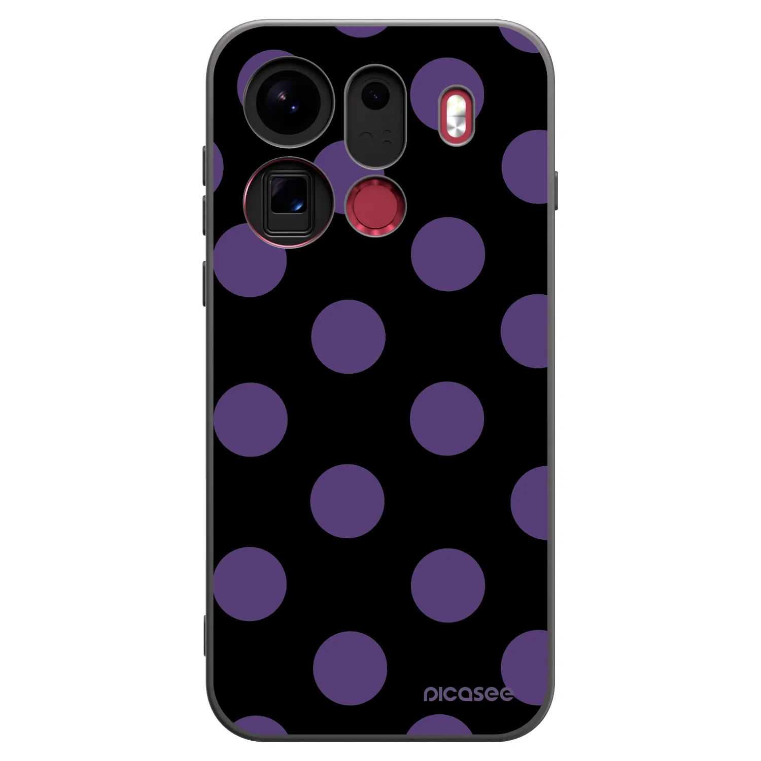 Picasee silikonski črni ovitek za OPPO Find X9 Pro - Big flickers