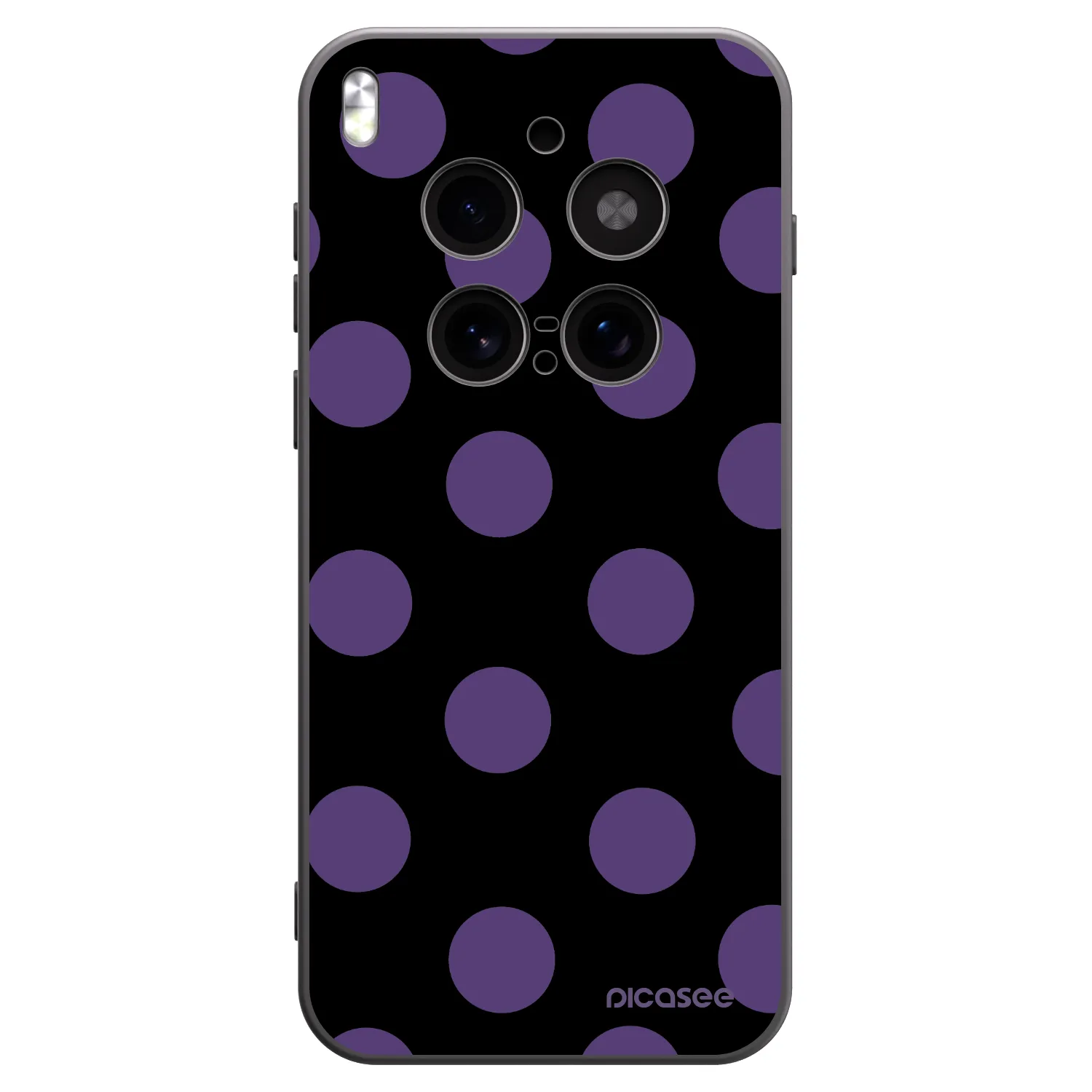 Picasee silikonski črni ovitek za Vivo X300 Pro - Big flickers