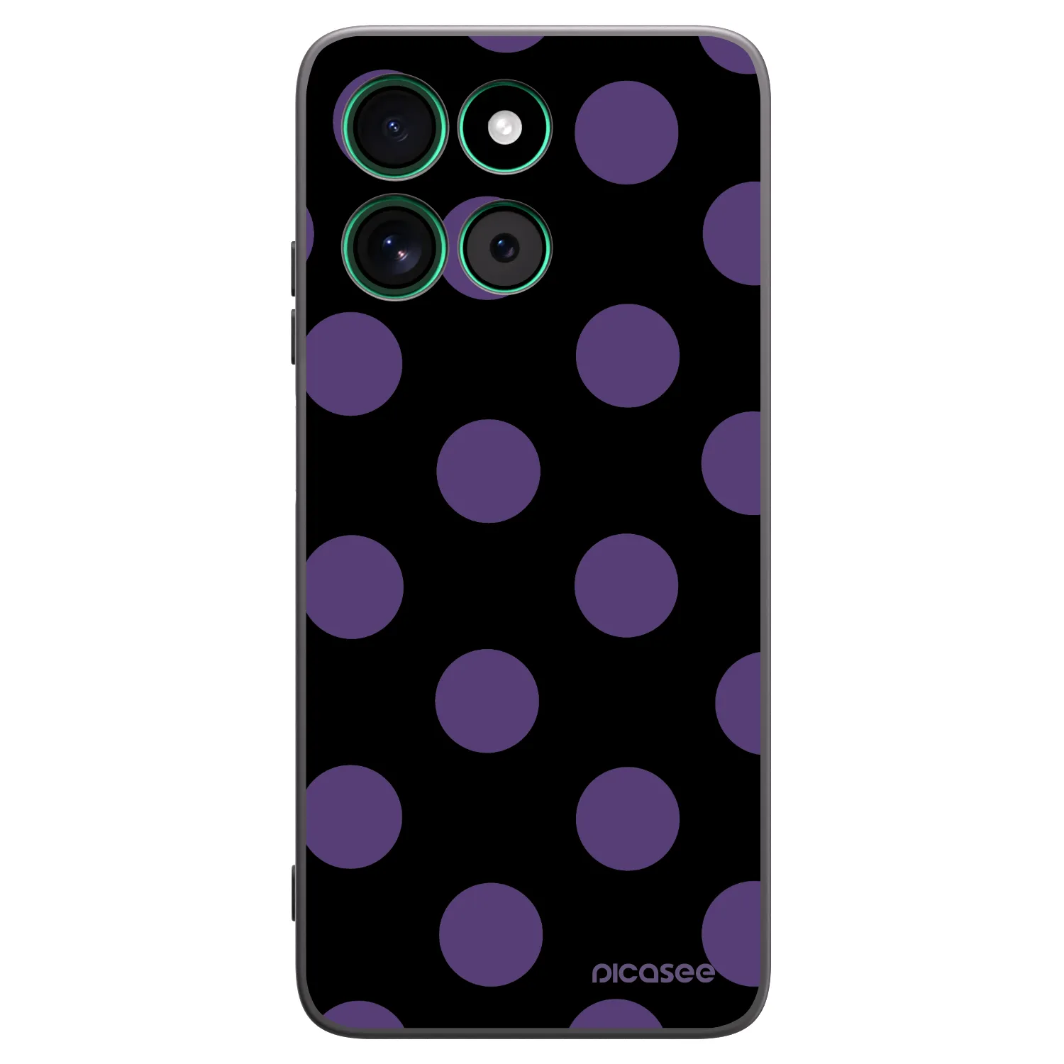 Picasee silikonski črni ovitek za Motorola Moto G57 Power - Big flickers